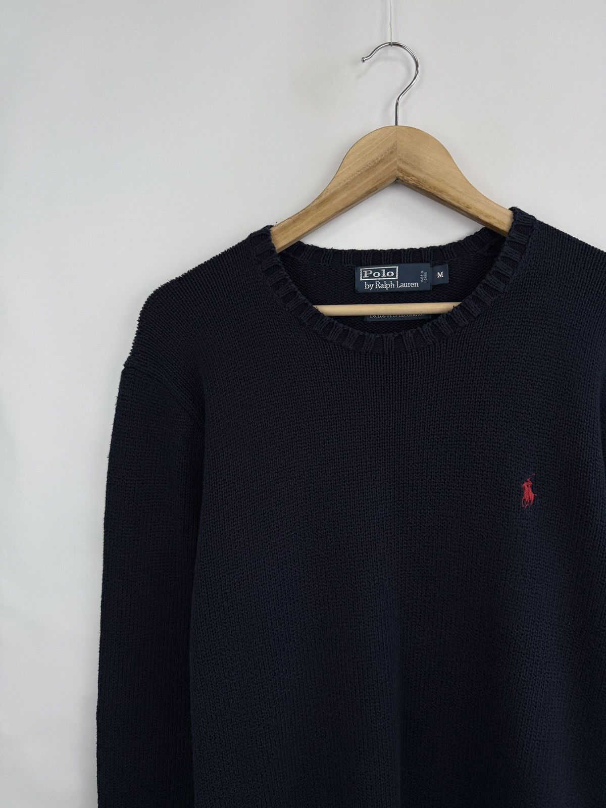 Polo Ralph Lauren 🇺🇸 Vintage 90s Ralph Lauren Knitted Sweater Rare Retro Aran Size US M / EU 48-50 / 2 - 2 Thumbnail