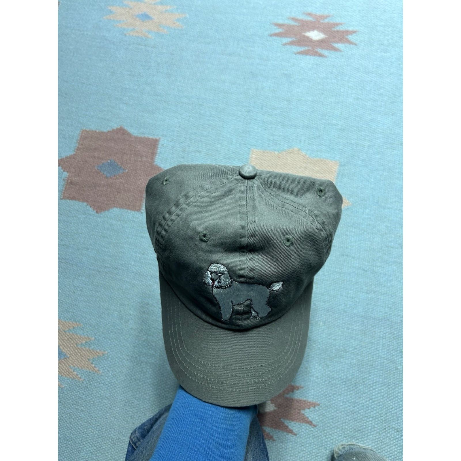 Vintage VINTAGE Animal Baseball Cap Mens Adjustable Gray Dog Poodle Cute Gr8 Dogs Strapback Hat Cap Size ONE SIZE - 3 Thumbnail