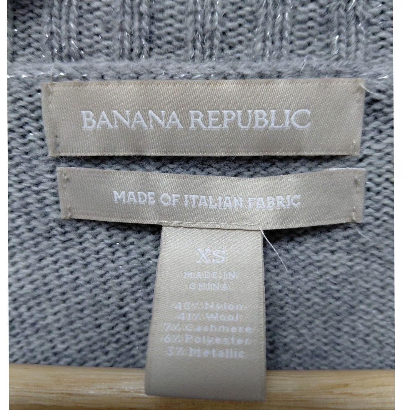 Banana Republic Banana Republic Sweater Womens XS Gray Grey Cable Knit Italian Fabric Size Size XS / US 0-2 / IT 36-38 - 4 Thumbnail
