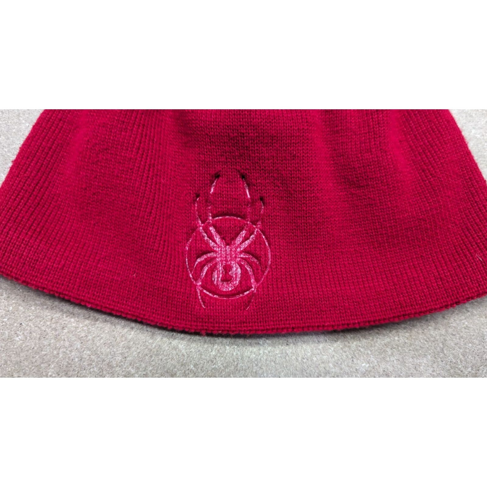 Spyder SPYDER Beanie Hat One Size OS Lined Red Outdoor Thermal Unisex Adults Beanie Headwear Size ONE SIZE - 2 Thumbnail