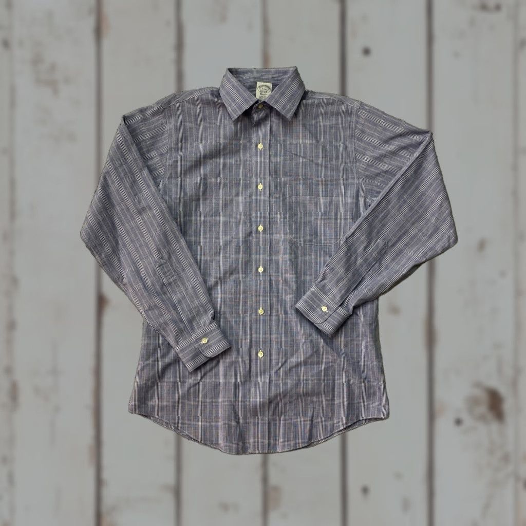 Brooks Brothers Brooks Brothers Dress Shirt Men’s 15 34 Blue Size Medium Regular 100% Cotton Classic Regent Non-Iron Long Sleeve Buttoned Cuff Size 42R - 1 Thumbnail