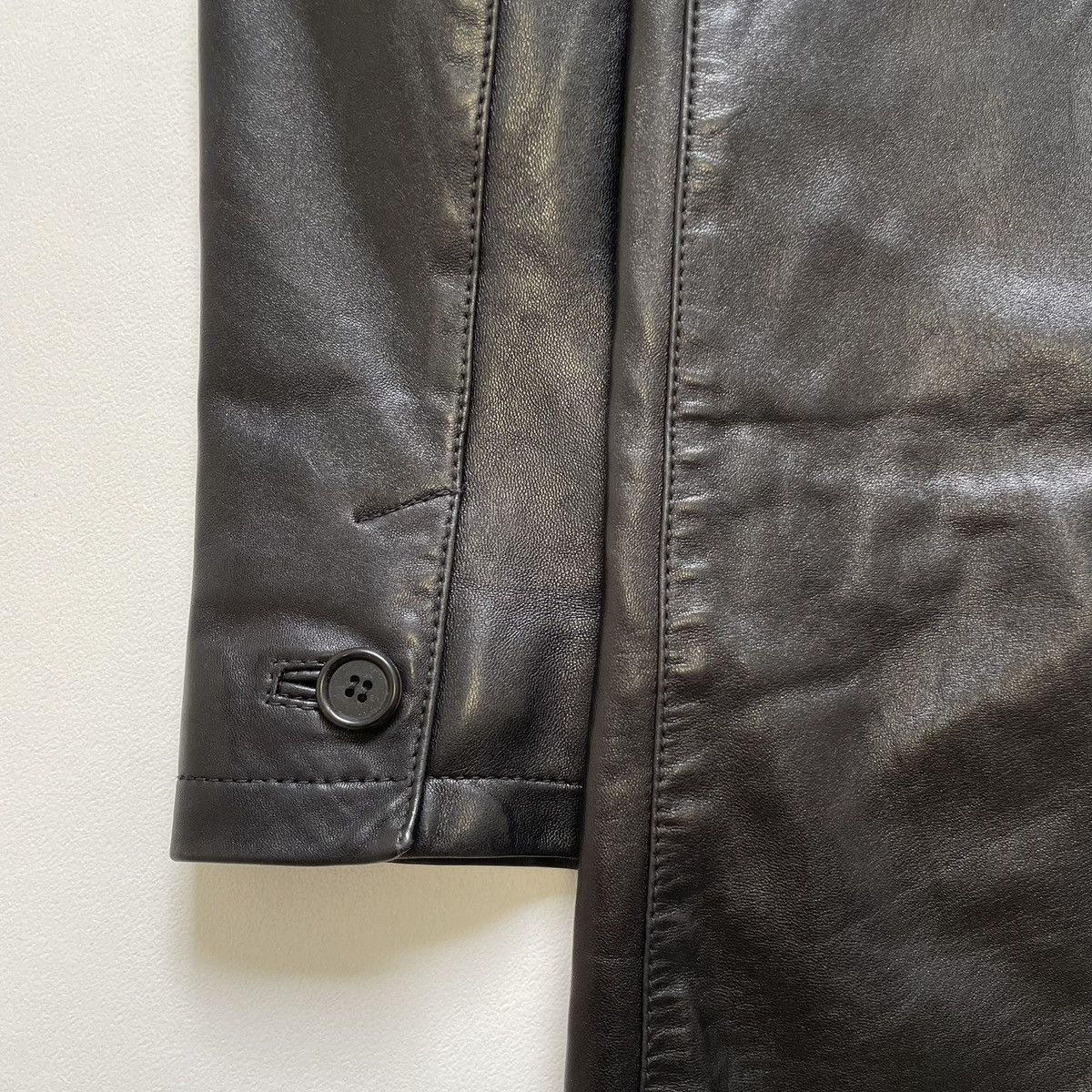 Prada A/W 06 Black Leather Overcoat Size US M / EU 48-50 / 2 - 18 Thumbnail