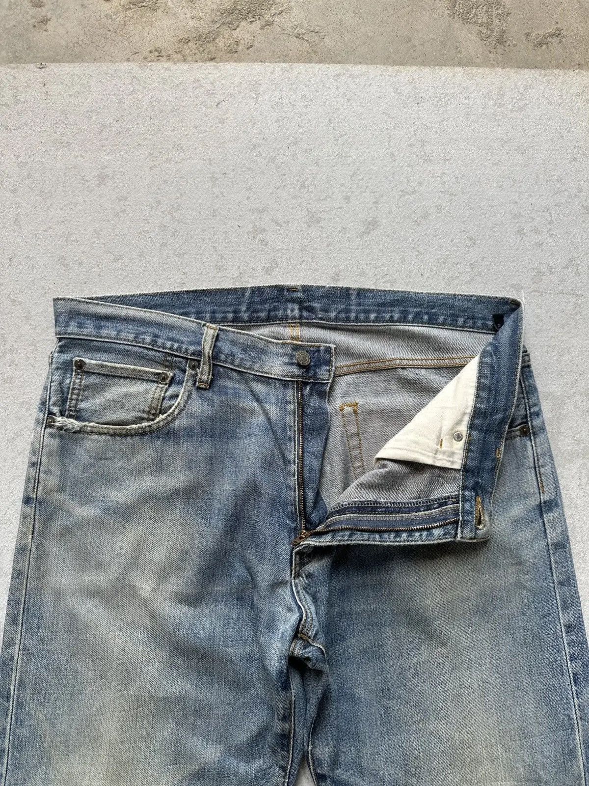 Uniqlo UNIQLO Japan Blue Washed Distressed Denim Pants Size US 36 / EU 52 - 9 Thumbnail