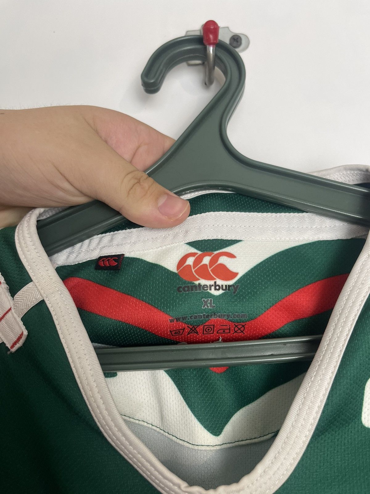 Canterbury of New Zealand × Vintage Canterbury Leicester Tigers Caterpillar Rugby Shirt Rugby Size US XL / EU 56 / 4 - 5 Thumbnail