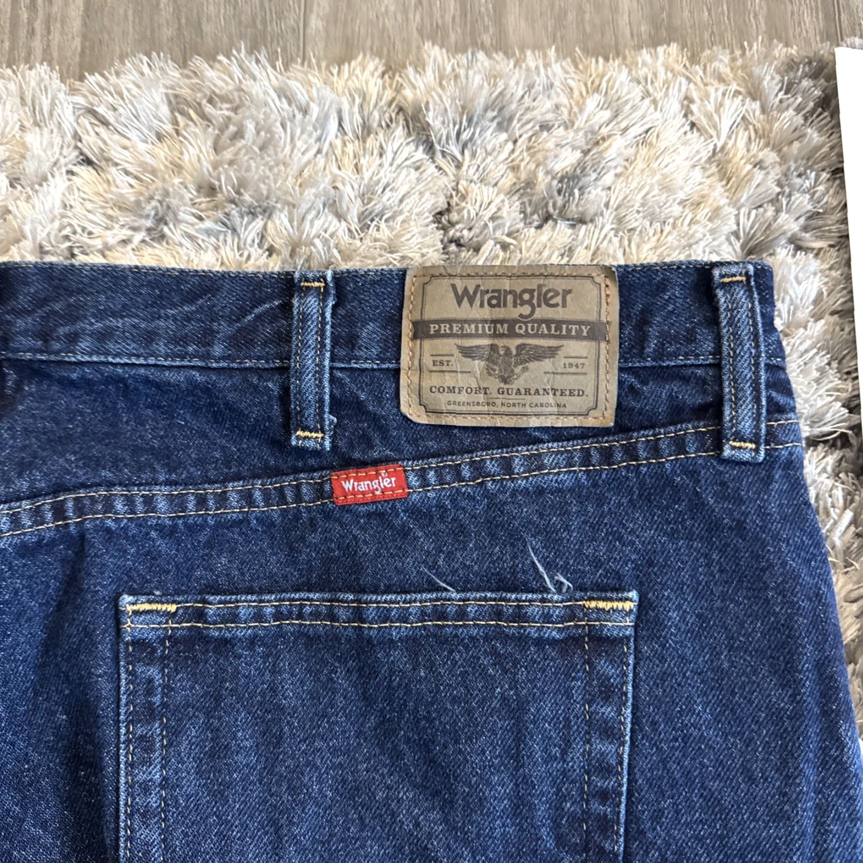 Wrangler Wrangler Jeans Men 44x30 Blue Denim Straight Retro 00’s Workwear Casual Denim Pants Medium Blue Mens Size US 44 / EU 60 - 3 Thumbnail