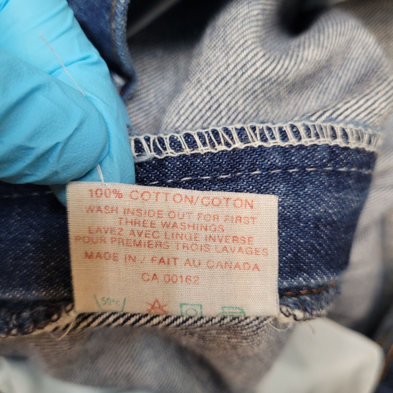 Levi's VTG 80s Levis 619 Orange Tab Jeans Mens 37x28 Canada Size US 37 - 10 Thumbnail