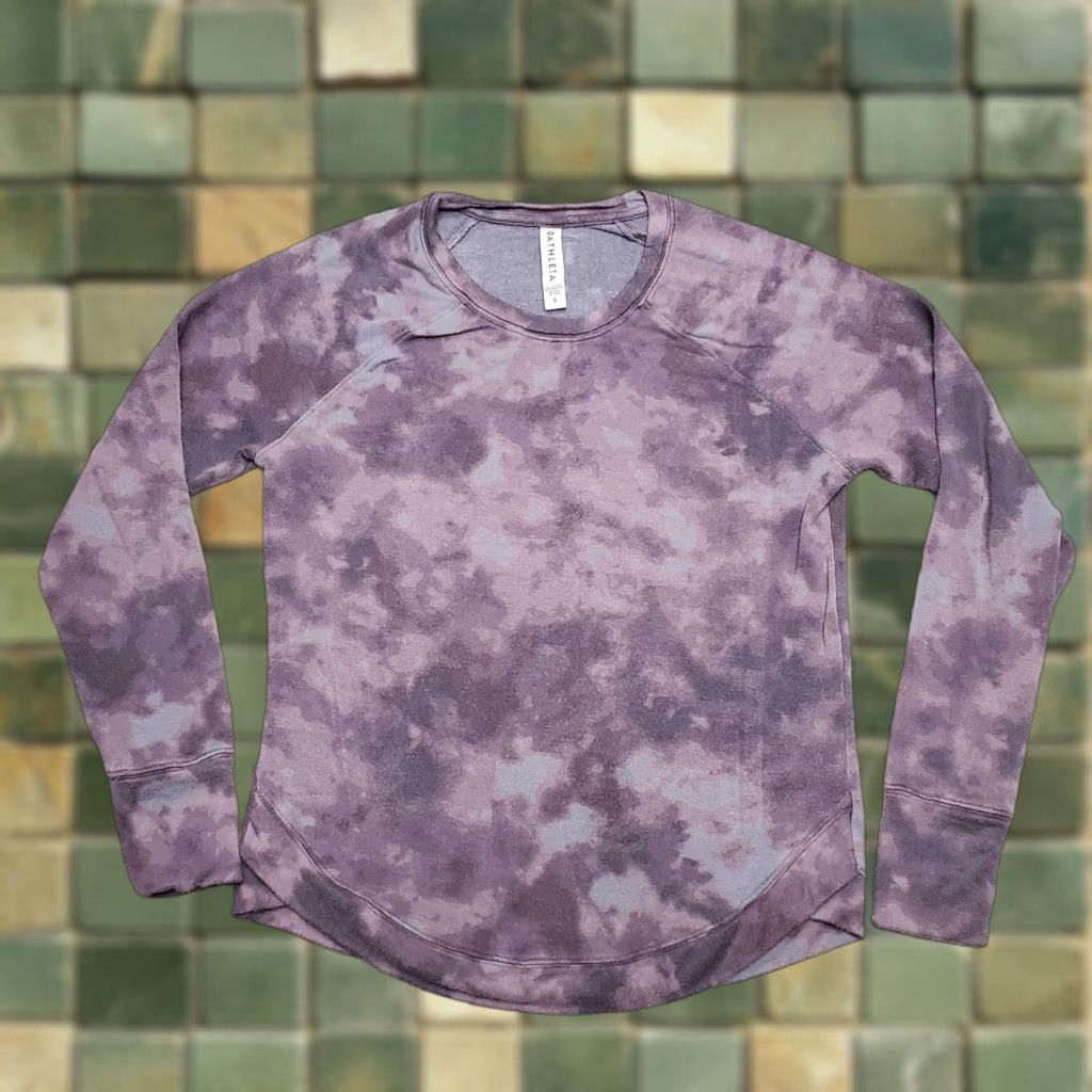 Athleta VINTAGE Athleta Shirt Top Womens Small Purple Camo Modal Performance Stretch Blend Tee Size S / US 4 / IT 40 - 1 Thumbnail
