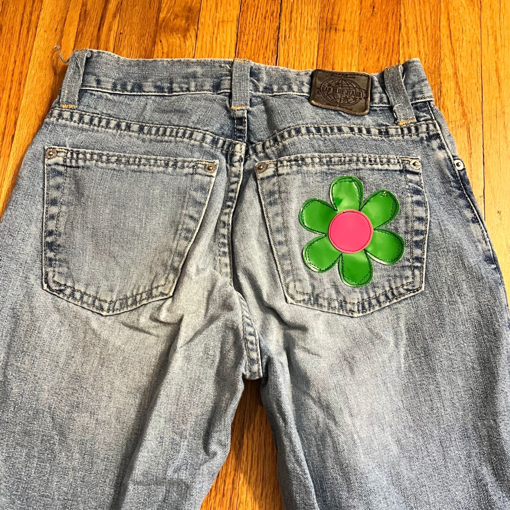 Gap Gap Jeans Womens Bell Bottom Flare Pants Rainbow Low Rise 1 Juniors Blue 27x32 Womens Size 25" / US 0 / IT 36 - 4 Thumbnail