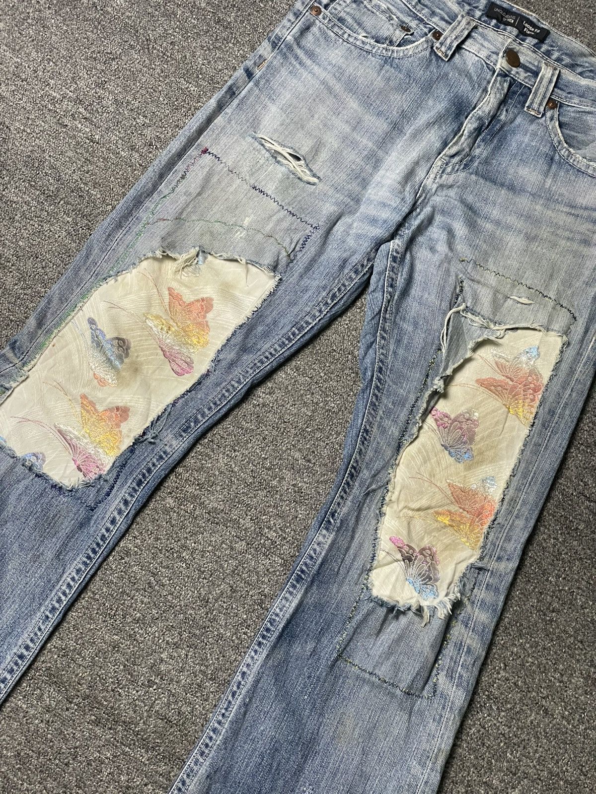 Japanese Brand × Uniqlo × Vintage UNIQLO Jeans Loose Fit Flare Custom Jeans (106) Size US 32 / EU 48 - 2 Thumbnail