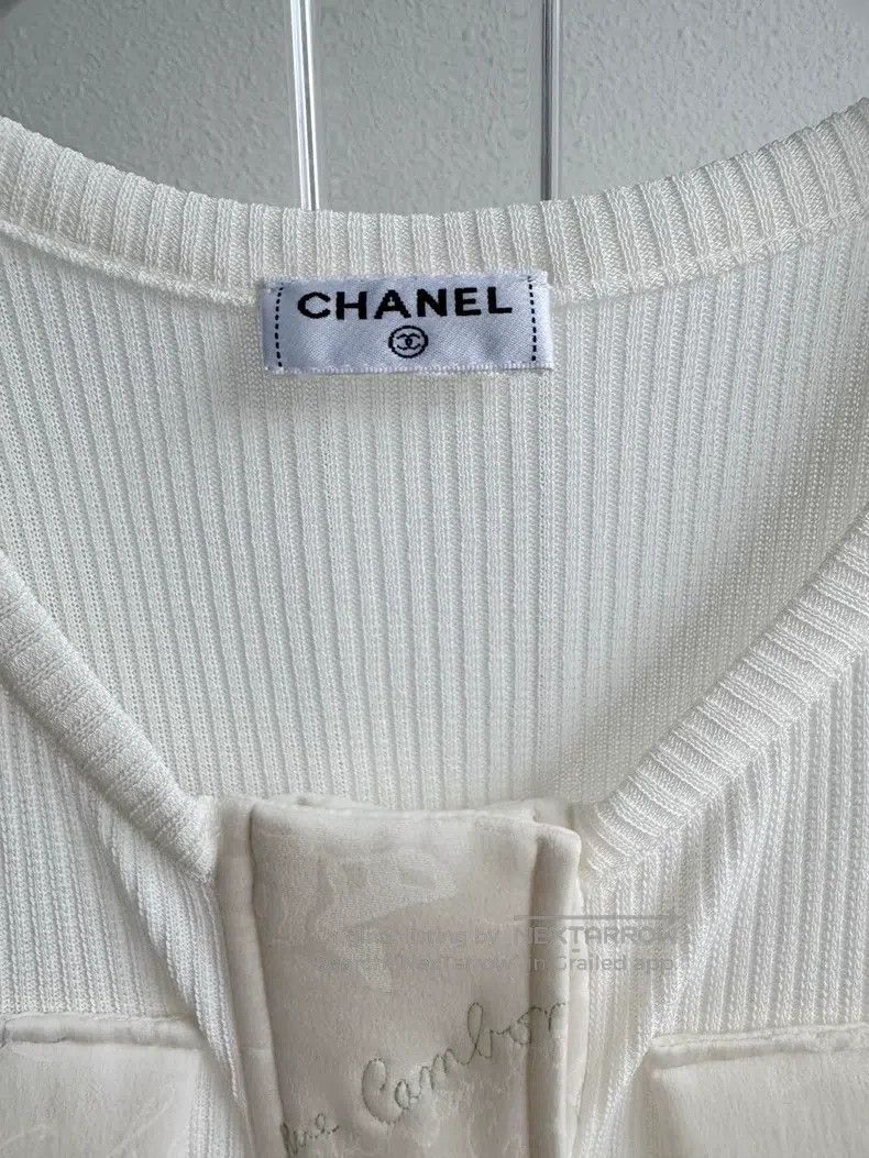 Chanel Chanel 16P white sleeveless knitted vest Size XXS / US 00 / IT 34 - 4 Thumbnail