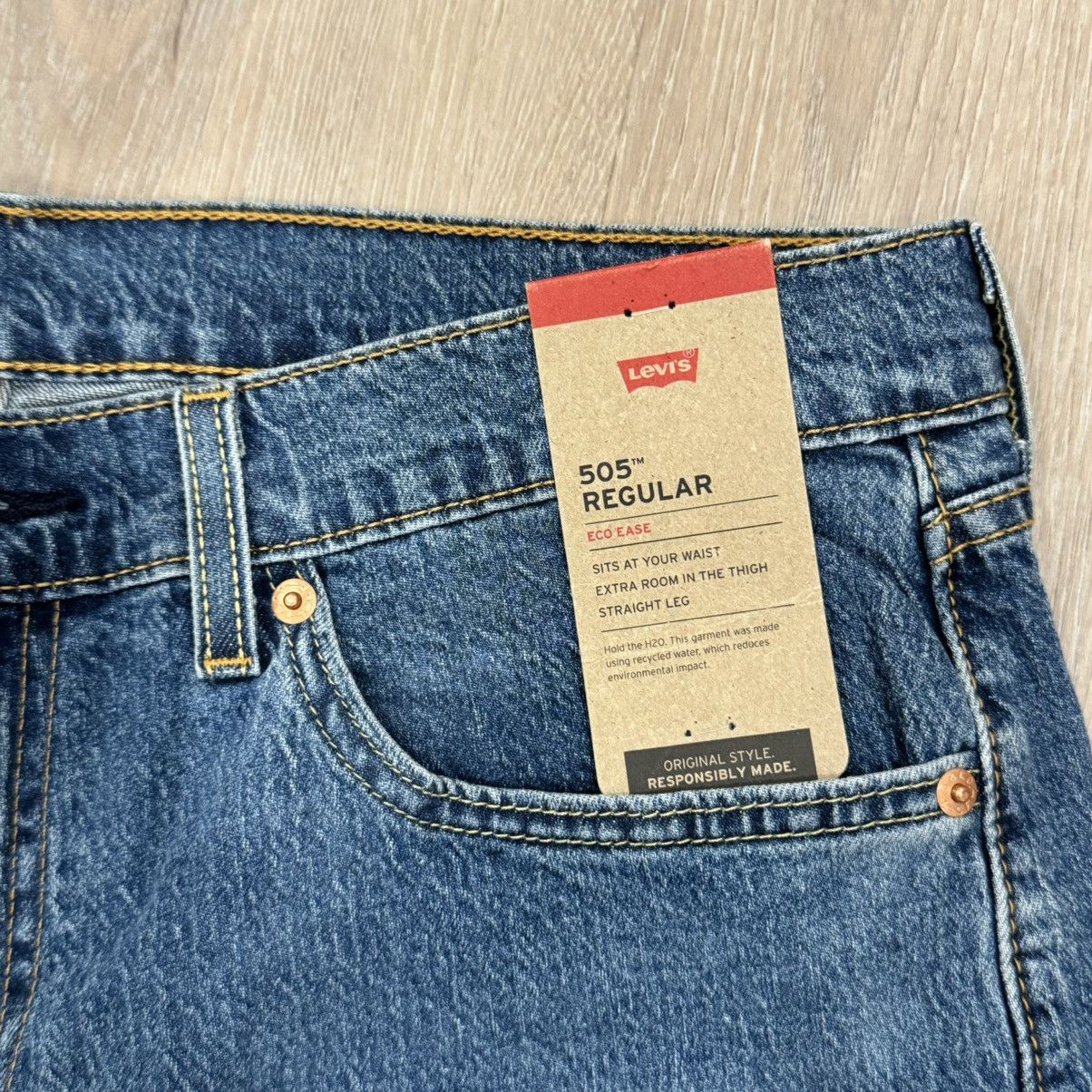 Levi's Levi 505 Regular Eco Ease Jeans Size US 33 - 3 Thumbnail