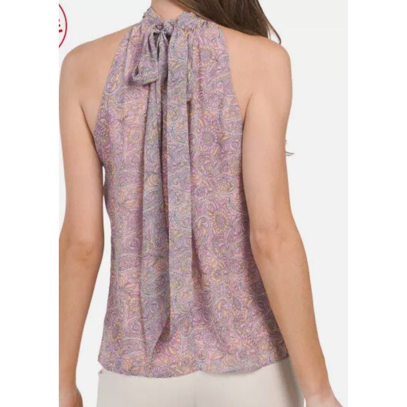 Ramy Brook Ramy Brook Lula Paisley Halter Neck Tank Top Pink M Size M / US 6-8 / IT 42-44 - 2 Thumbnail
