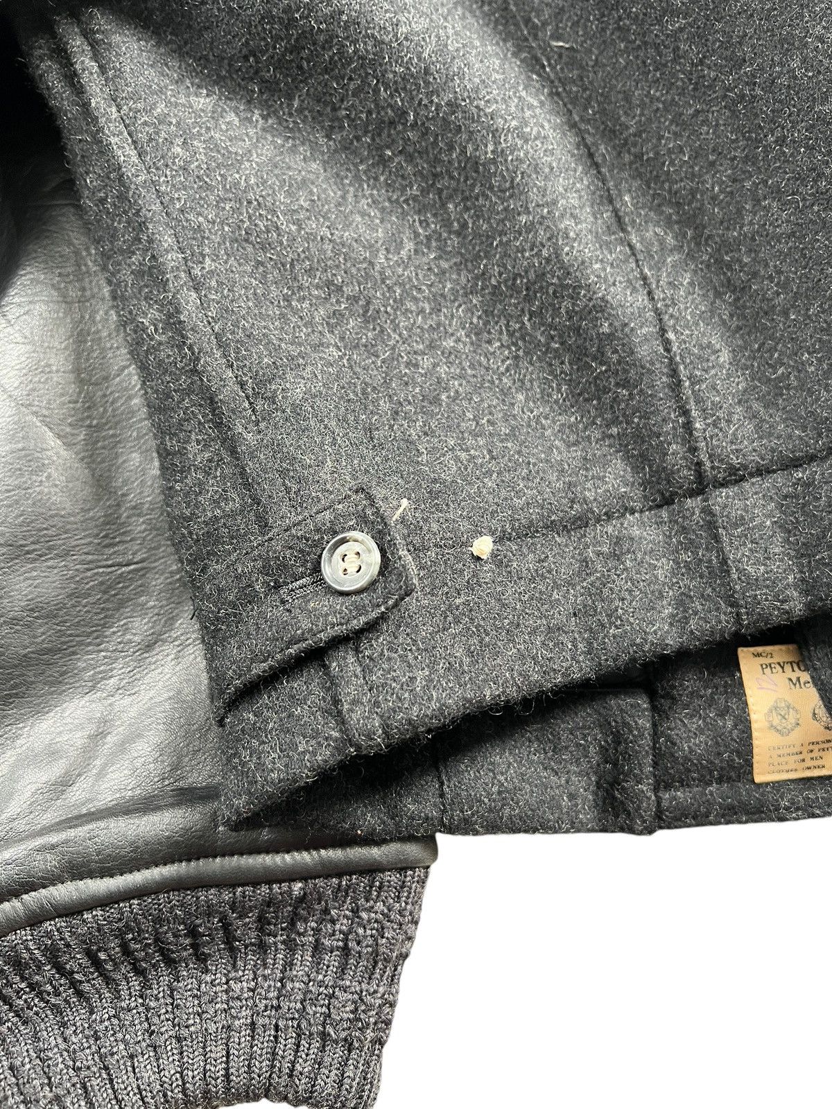 Japanese Brand × PPFM × Vintage 1990 Manic by PPFM Heavy Wool Leather Cropped Bomber Size US M / EU 48-50 / 2 - 8 Thumbnail