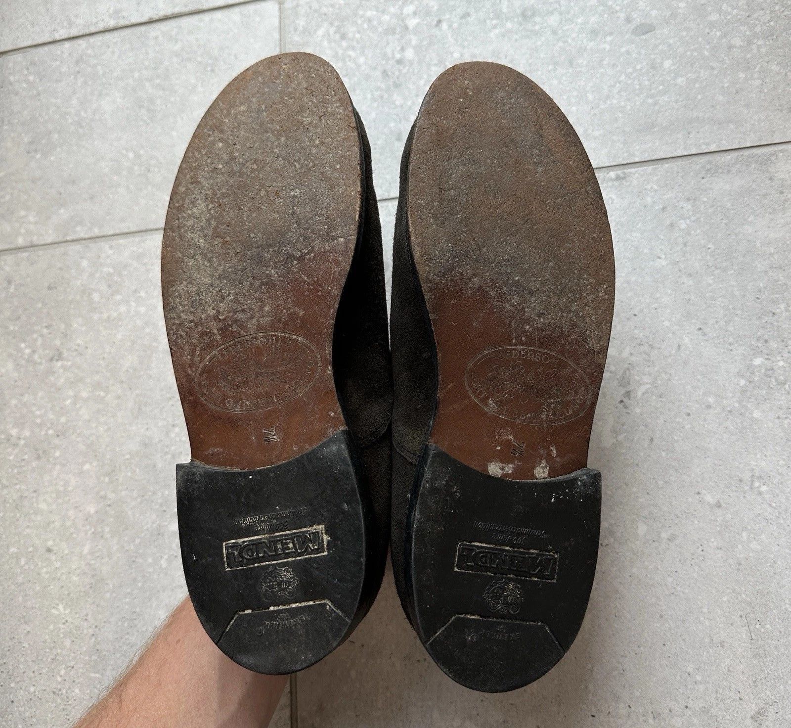 Vintage Meindl Traditonal Shoes Brown Suede Skywalk Bavarian Men's Size US 8.5 / EU 41-42 - 12 Thumbnail