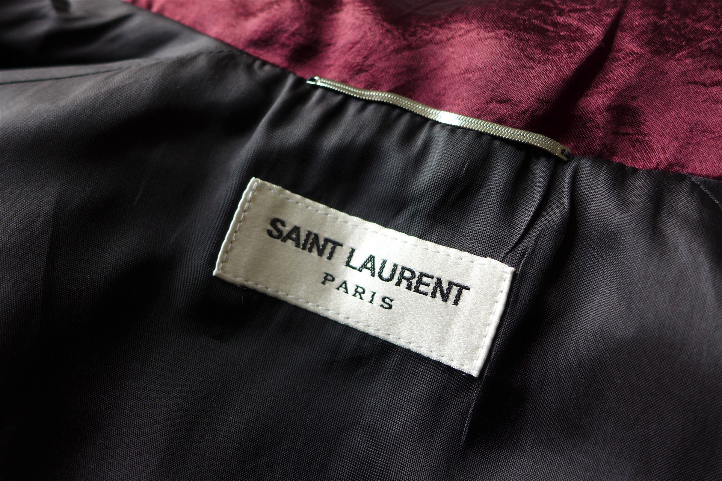 Saint Laurent Paris Size 48 - Saint Laurent Track Jacket - Burgundy Satin Size US M / EU 48-50 / 2 - 11 Thumbnail