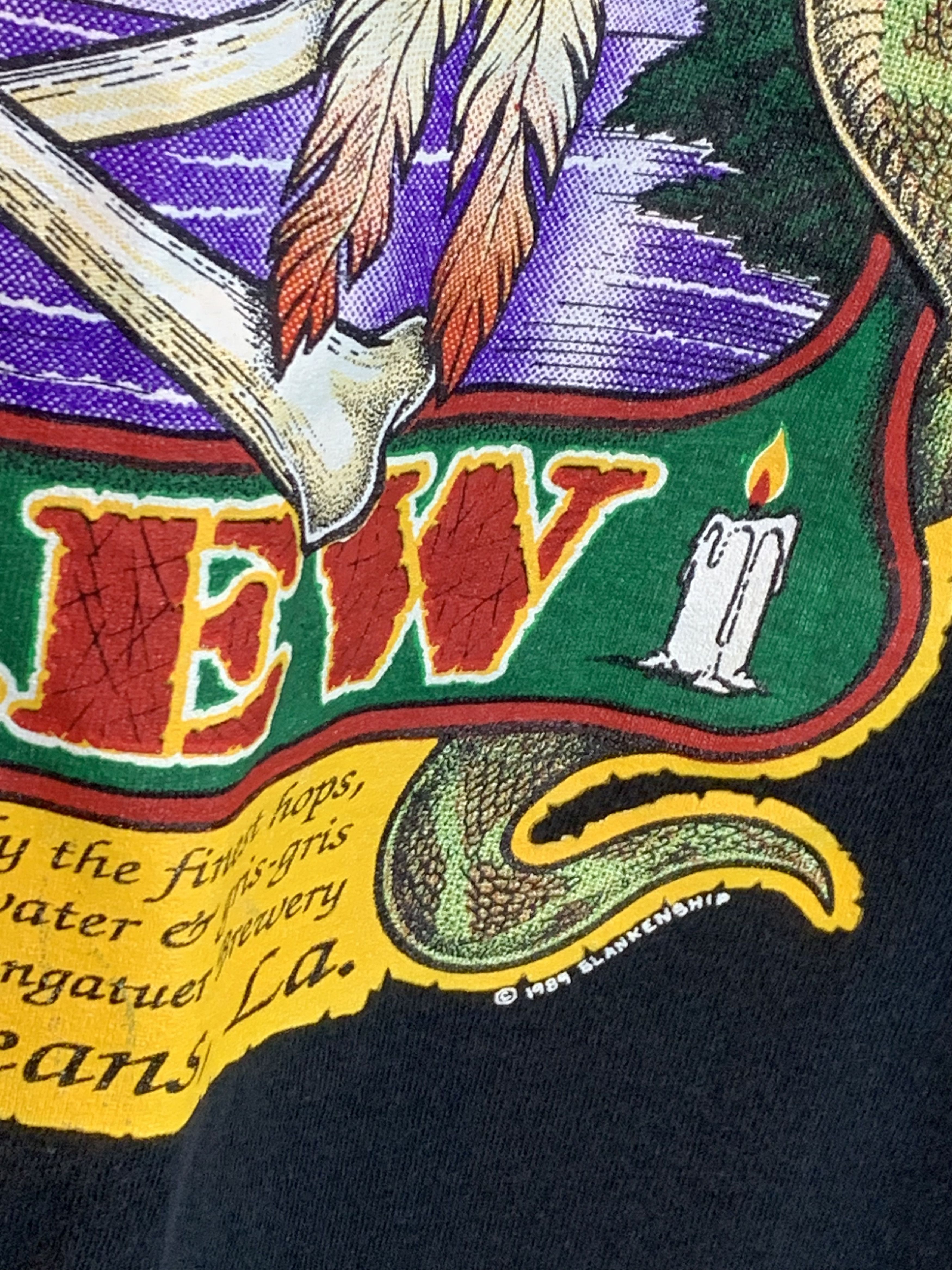 Vintage RARE Vintage 80s Voodoo Brew New Orleans Single Stitch Shirt Size US XL / EU 56 / 4 - 6 Thumbnail