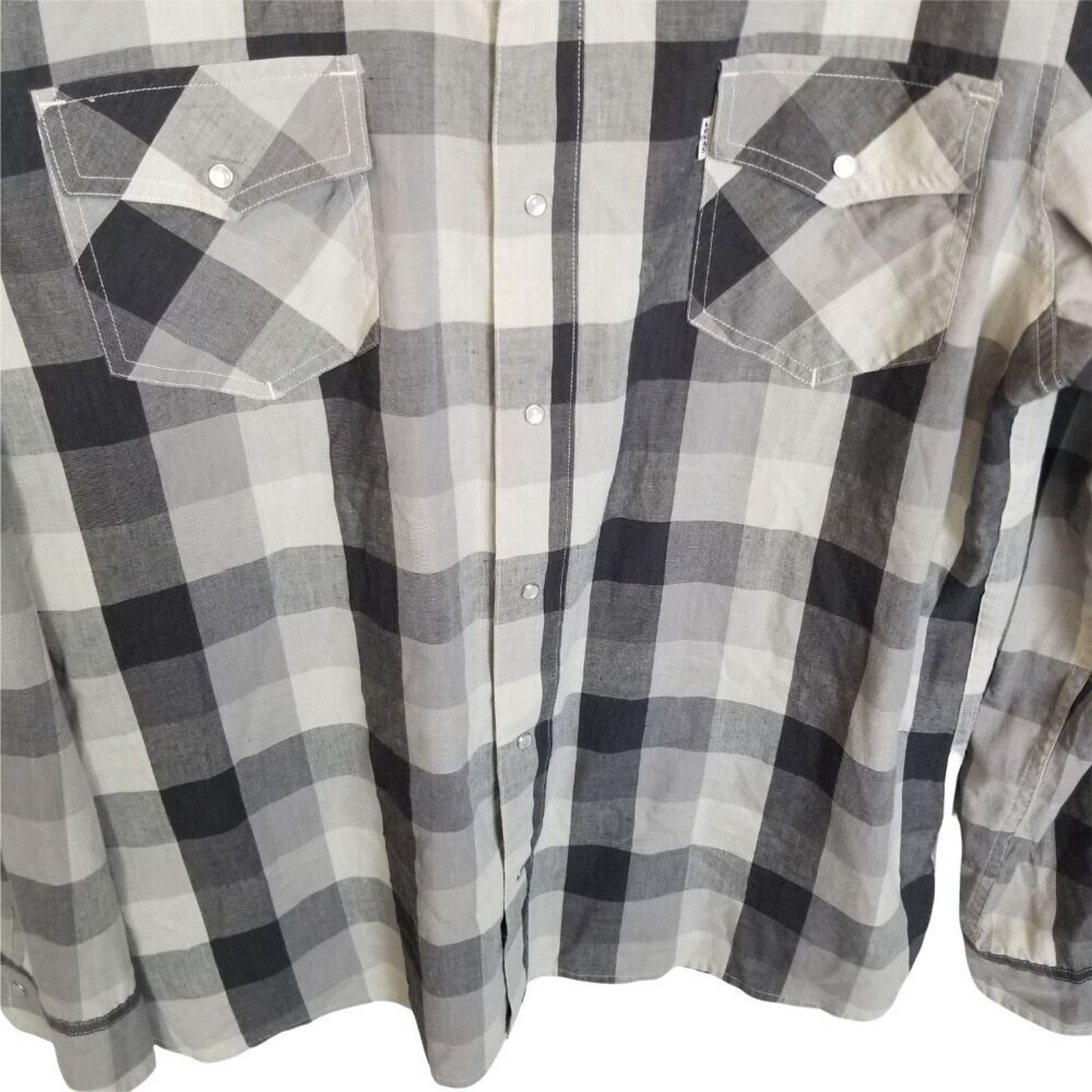 Levi's Levis Mens Check Western Shirt Pearl Snap Size XXL Cowboy Size US XXL / EU 58 / 5 - 3 Thumbnail