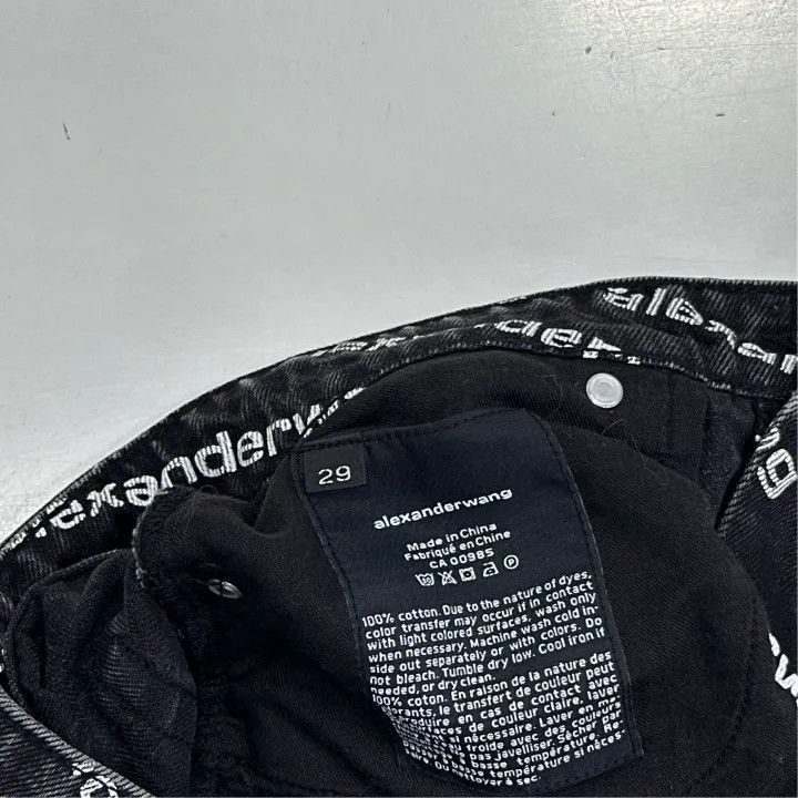 Alexander Wang Alexander Wang Black High-Waisted Logo Jeans - Size 29" - 2 Thumbnail
