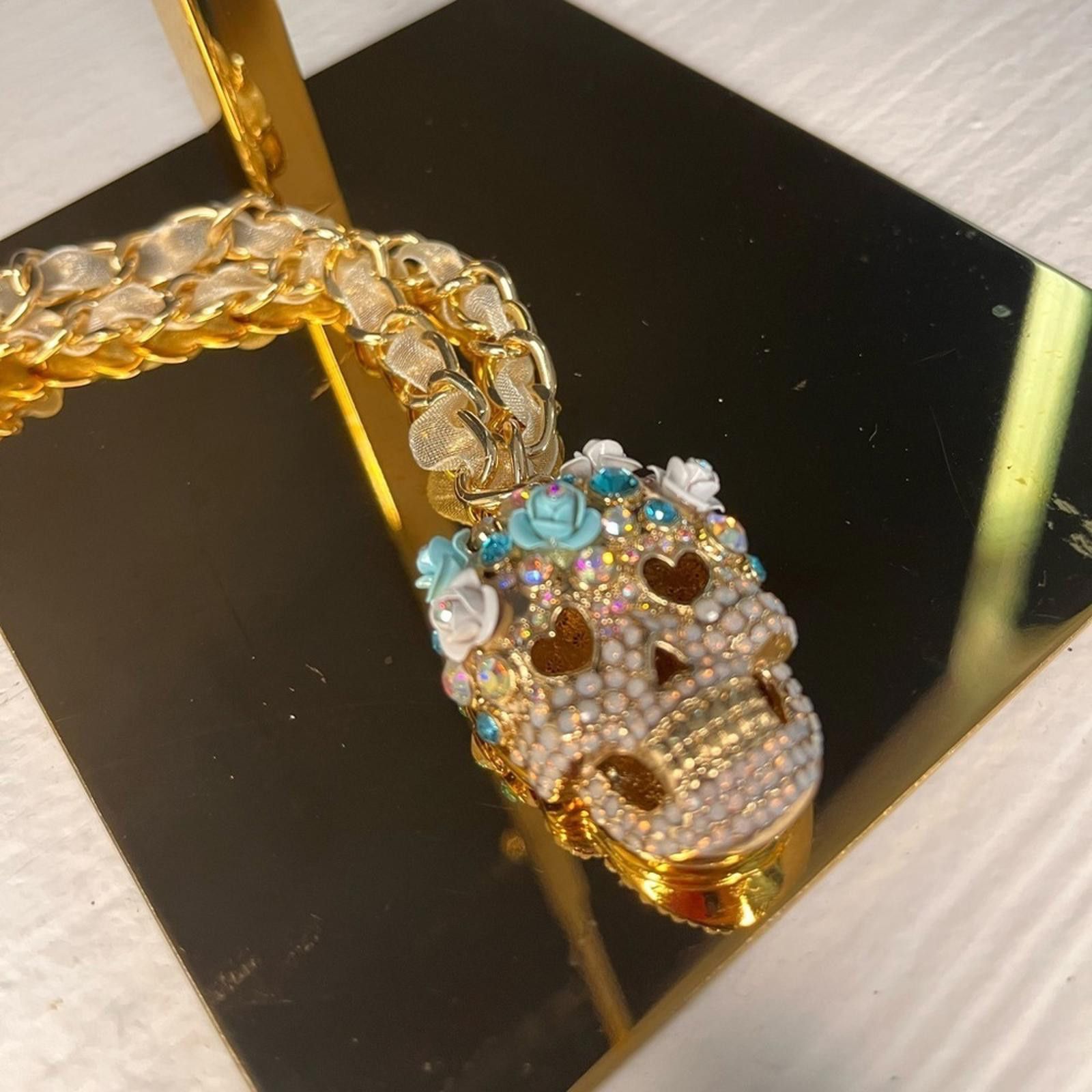 Betsey Johnson Betsey Johnson Aurora Borealis Day Of The Dead Necklace NWT Size ONE SIZE - 6 Thumbnail