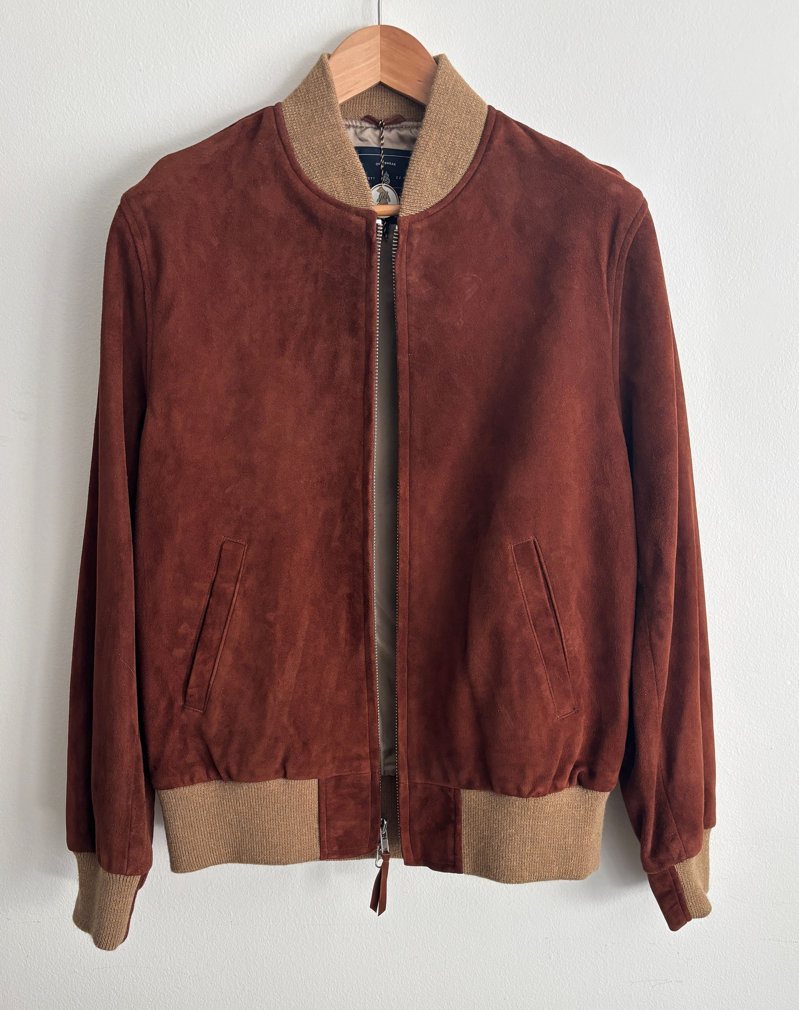 Golden Bear $1195 Rust Brown Suede Leather Bomber Jacket -M/L Size US L / EU 52-54 / 3 - 8 Thumbnail