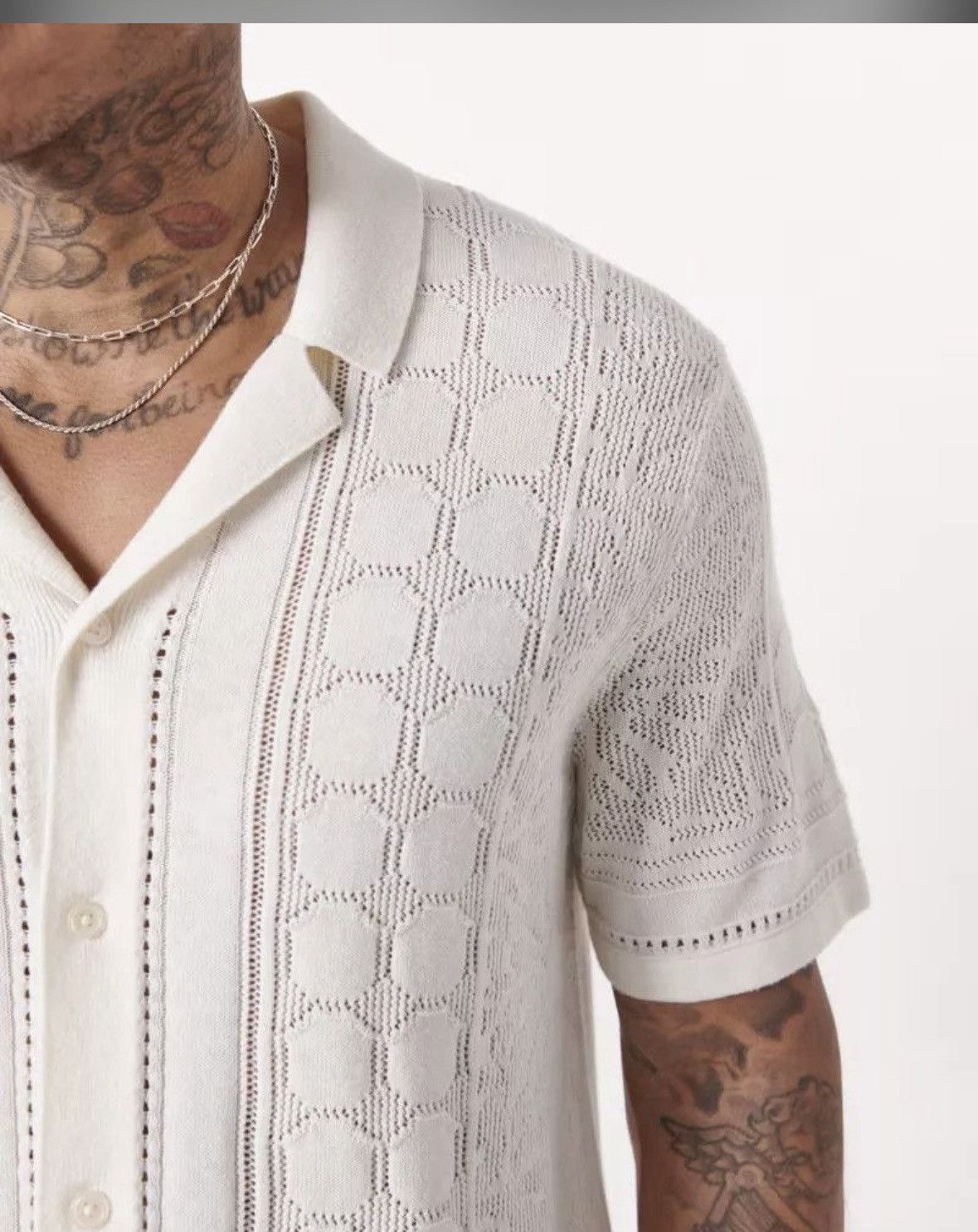 Abercrombie & Fitch Abercrombie and Fitch Textural Button-Through Sweater Polo Size US S / EU 44-46 / 1 - 5 Thumbnail