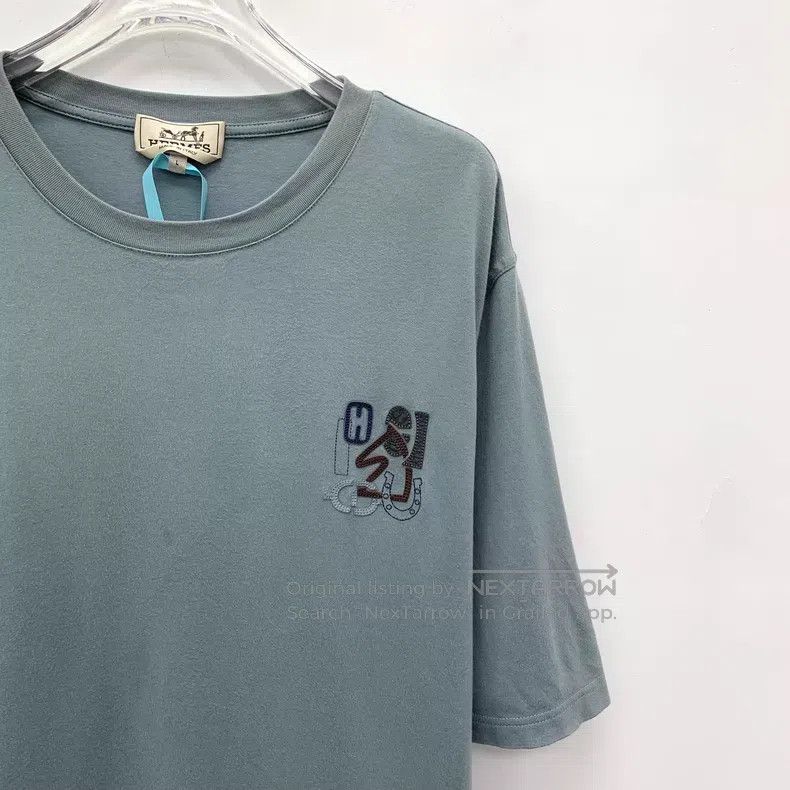Hermes Hermes 25 styles of cotton round-neck short-sleeve T-shirt Size US L / EU 52-54 / 3 - 3 Thumbnail