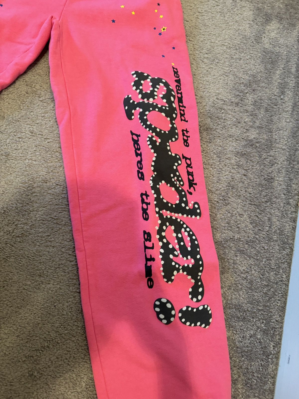 Sp5der Spider P*nk V2 Sweatpants Pink Size US 32 / EU 48 - 3 Thumbnail