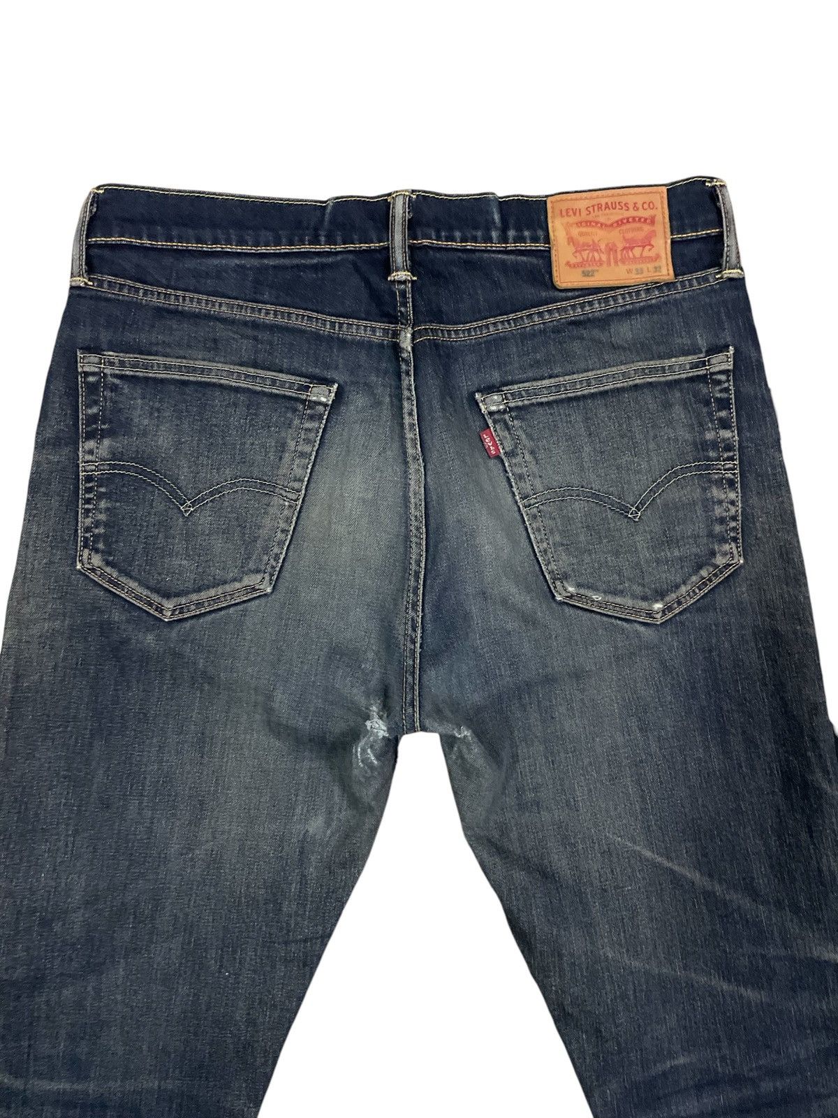 Levi's Vintage Levi’s 502 Stone Wash Straight Cut Ripped Jeans #273 Size US 33 - 9 Thumbnail