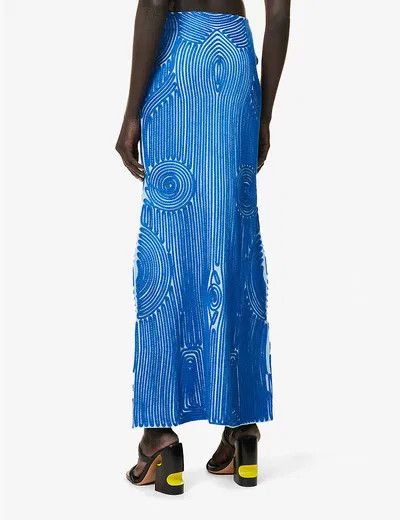 Off-White o1y1225 Maxi Skirt in Blue Size 26" / US 2 / IT 38 - 3 Thumbnail