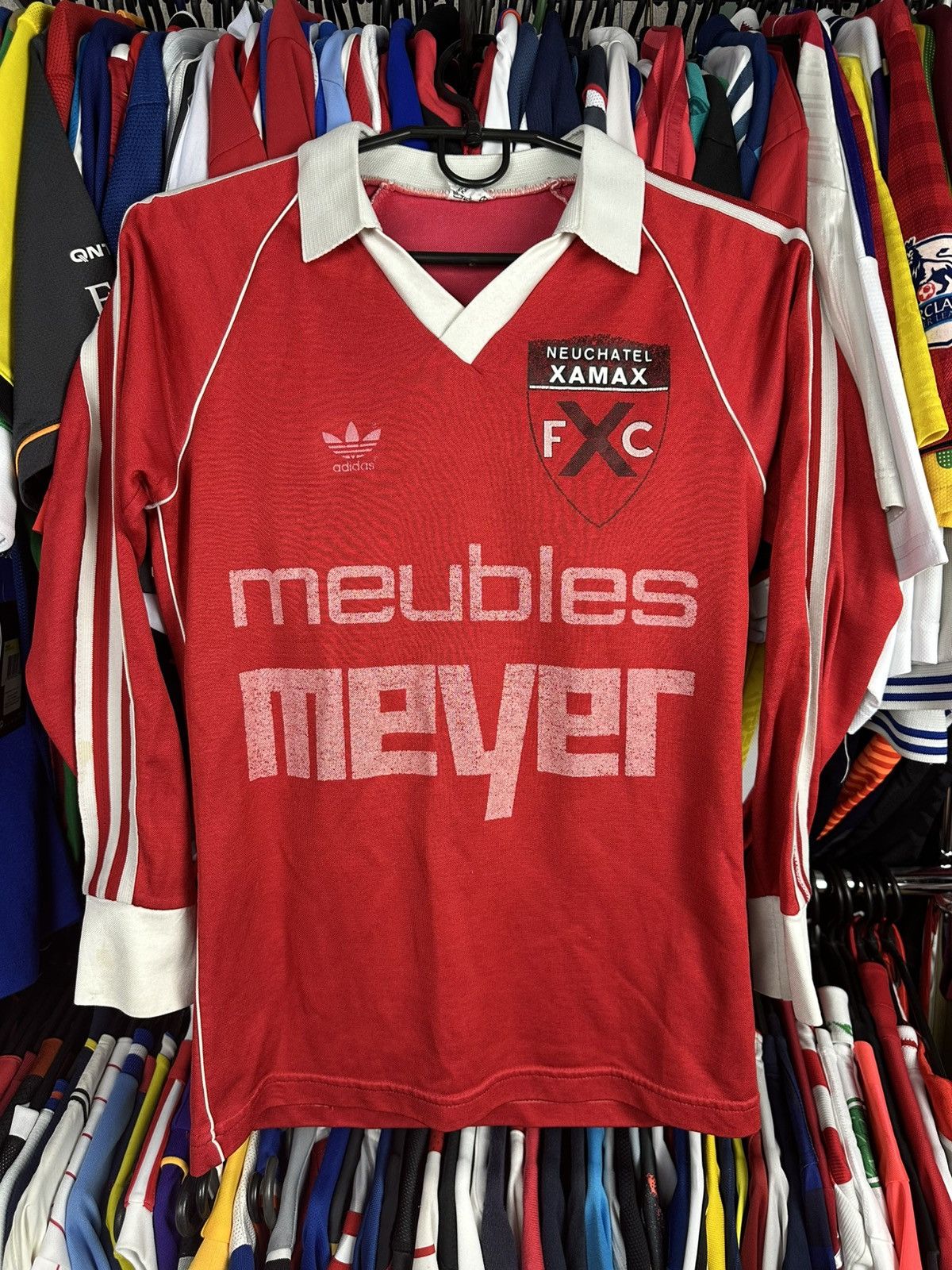 Adidas × Vintage NEUCHATEL XAMAX 1980-82 FOOTBALL SHIRT SOCCER JERSEY ADIDAS Size US S / EU 44-46 / 1 - 1 Thumbnail