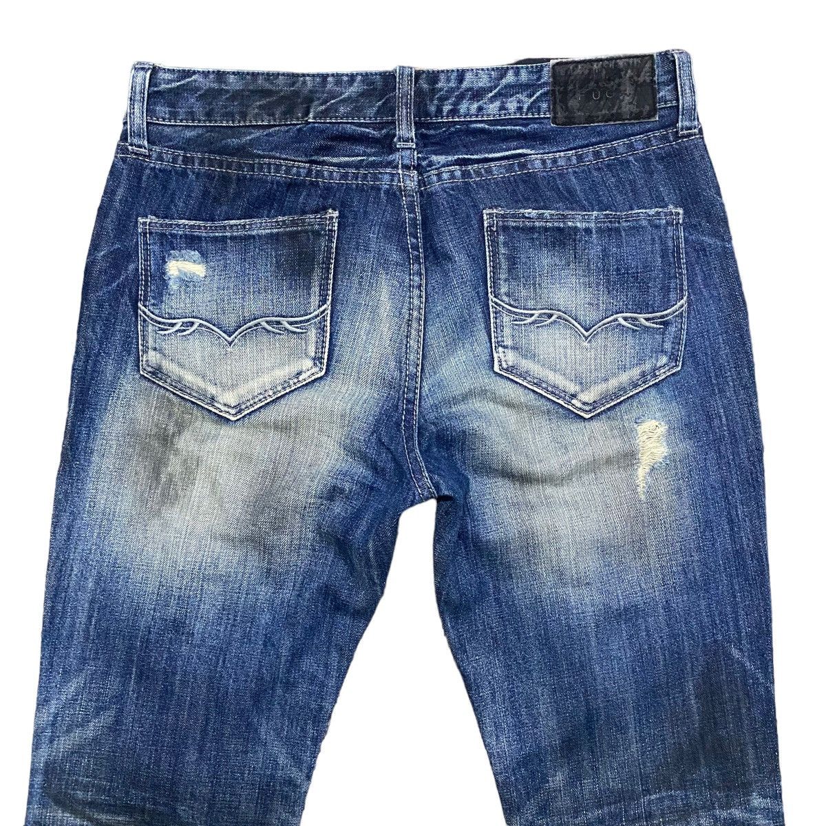 GOSTAR DE FUGA Fuga Denim Mud Oil Stained Flare Jeans Size US 31 - 11 Thumbnail