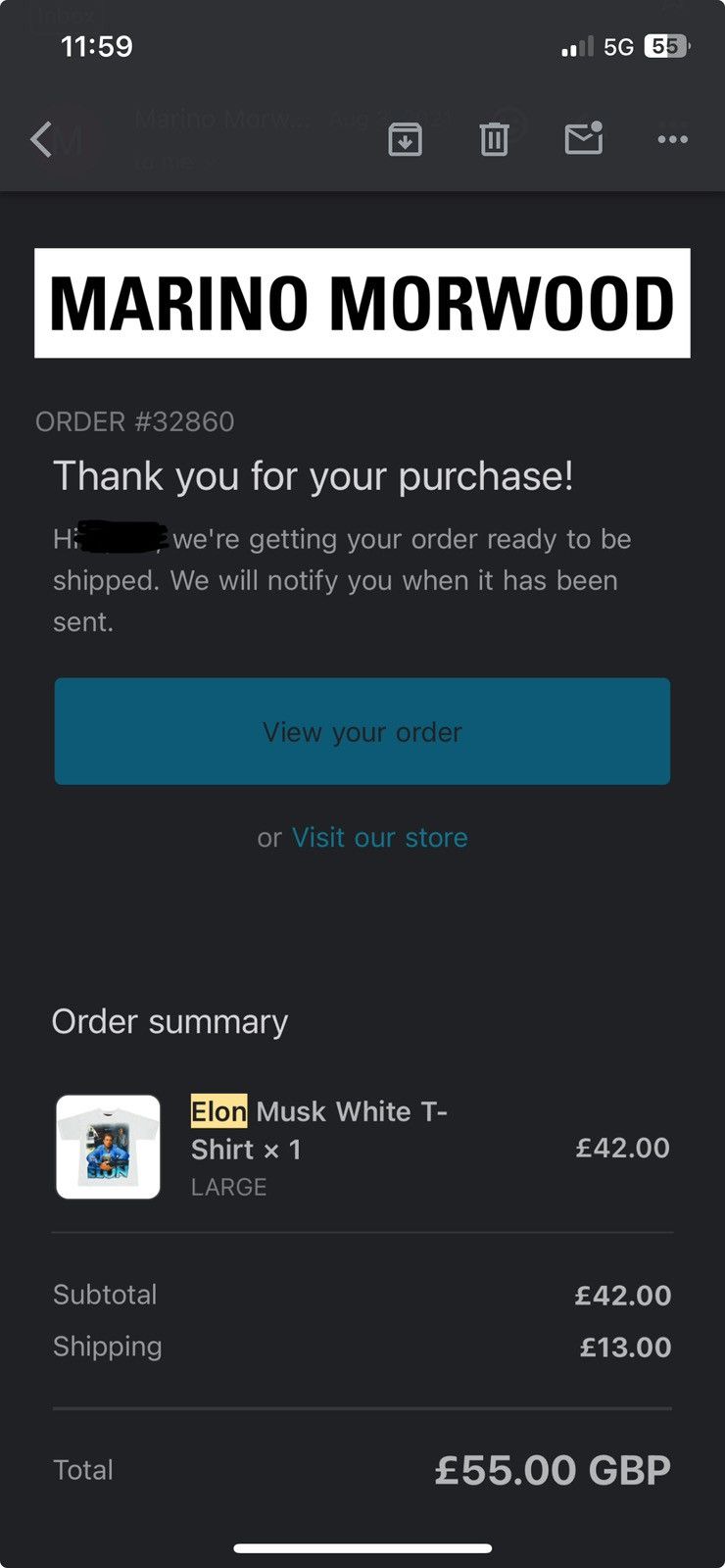Marino Morwood Marino Morwood Elon Musk Tee White Size US L / EU 52-54 / 3 - 6 Thumbnail
