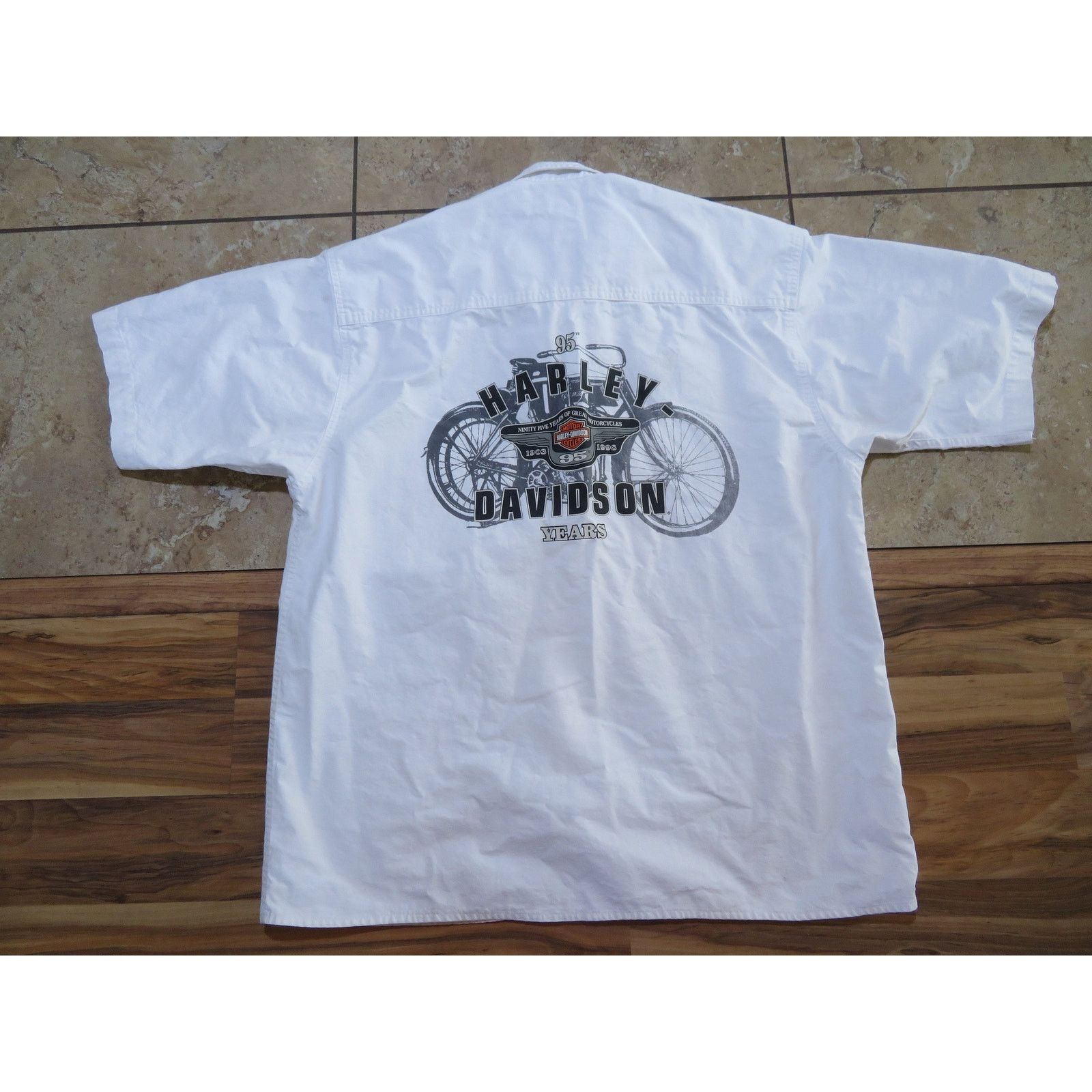 Harley Davidson Harley Davidson Casual Shirt Garage Short Sleeves White XL Size US XL / EU 56 / 4 - 1 Thumbnail