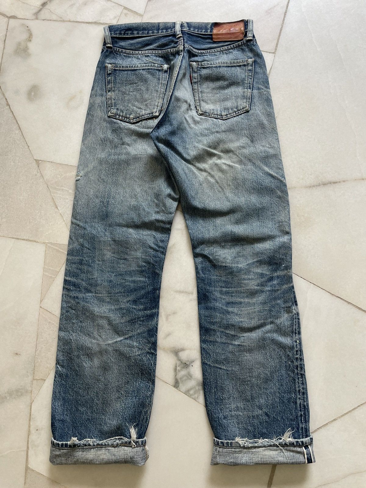 Vintage Vintage Sewing Chop Japanese Brand Selvedge Boro Jeans Size US 28 / EU 44 - 2 Thumbnail