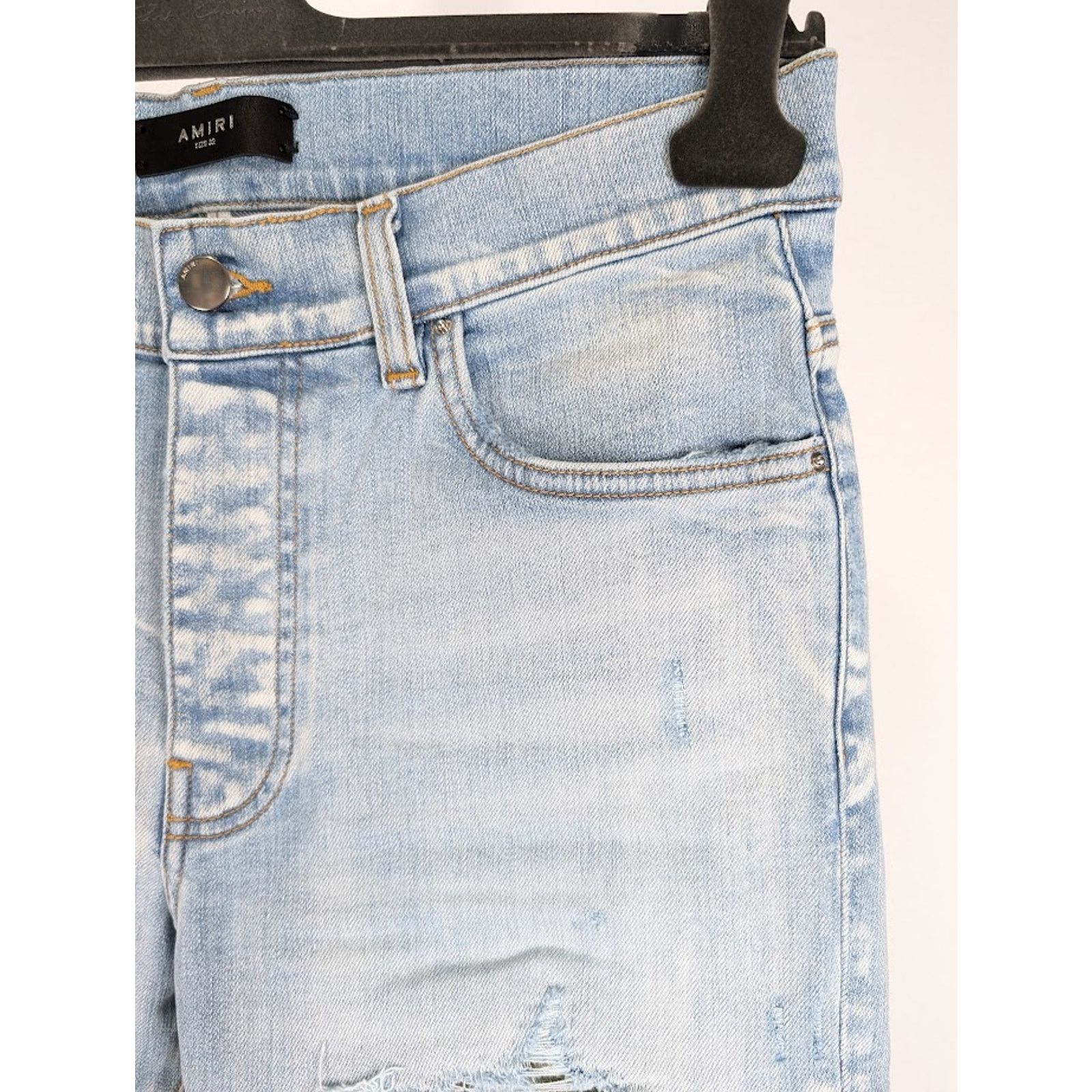 Amiri o1rshd1 MX1 Camo Jeans in Light Indigo Size US 33 - 10 Thumbnail
