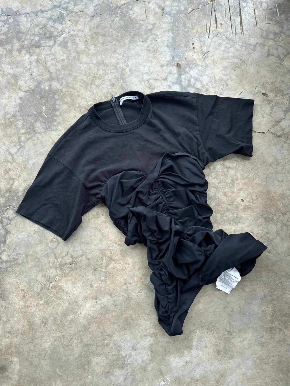 T by Alexander Wang T by Alexanderwang- Ruched Bodycon Black Mini Dress Size S / US 4 / IT 40 - 11 Thumbnail