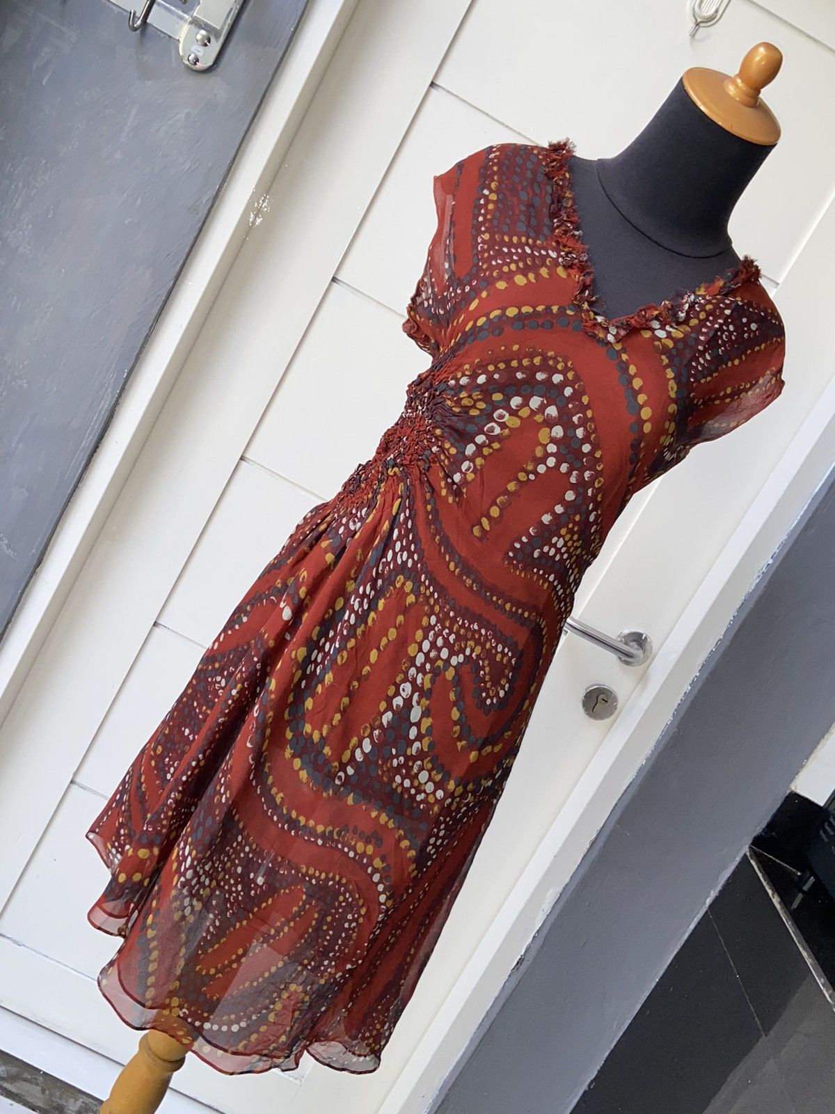 Kenzo KENZO PARIS Patterned Midi Dress Size XS / US 0-2 / IT 36-38 - 3 Thumbnail