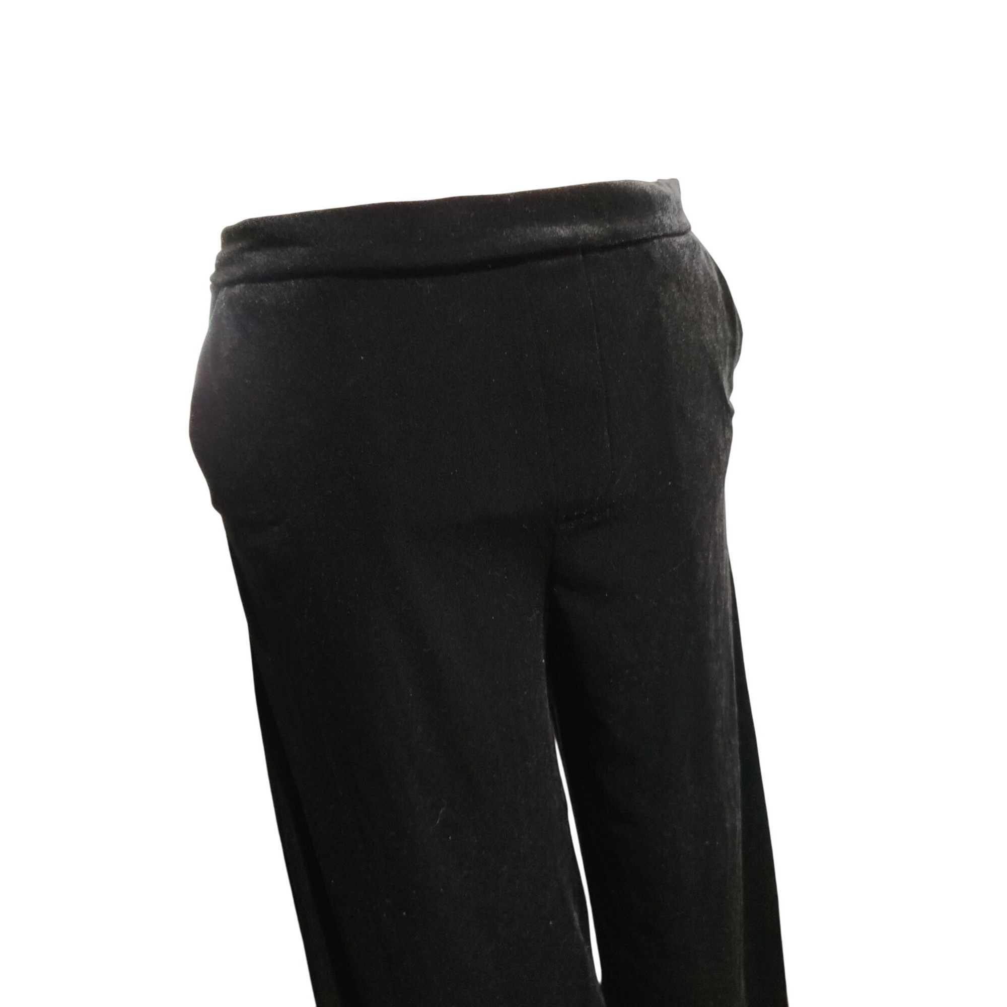 Other Time and Tru Pants Womens L Black Velour Lounge Pull On Wide Size 34" / US 12 / IT 48 - 5 Thumbnail