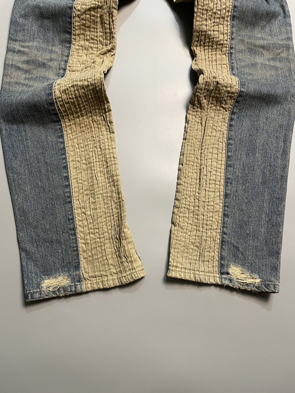 Japanese Brand Prigs Hybrid Panelled Denim Size US 32 / EU 48 - 13 Thumbnail