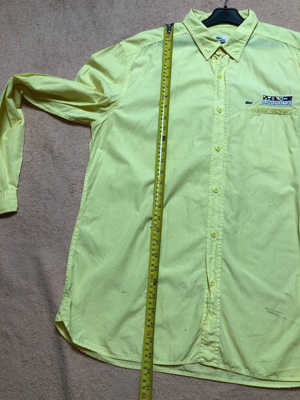 Lacoste Vintage yellow shirt logo Lacoste Y2K regular fit Size US M / EU 48-50 / 2 - 14 Thumbnail