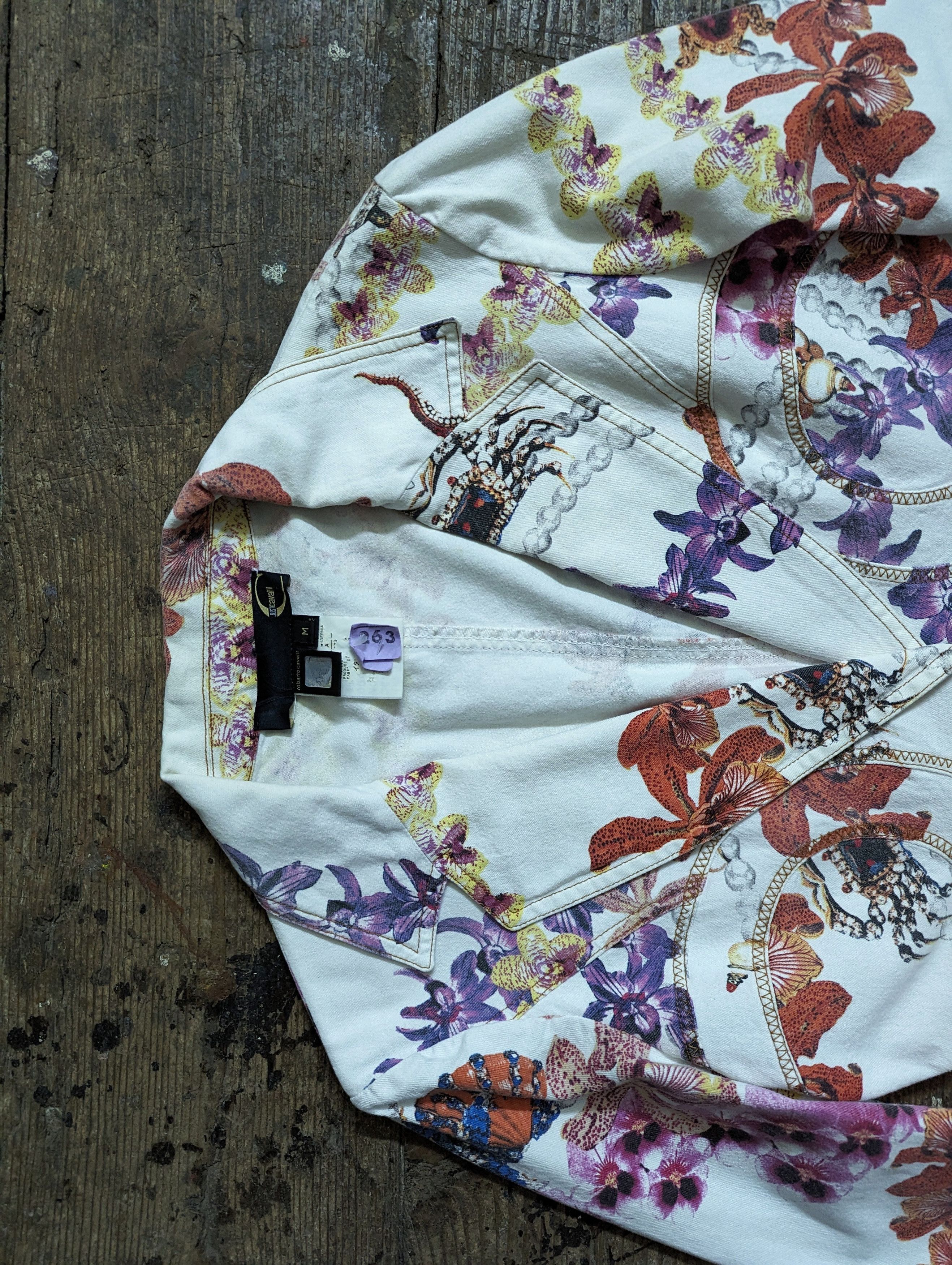 Just Cavalli 00s Just Cavalli Ocean Mixed Floral Pattern Blazer Jacket Size M / US 6-8 / IT 42-44 - 4 Thumbnail