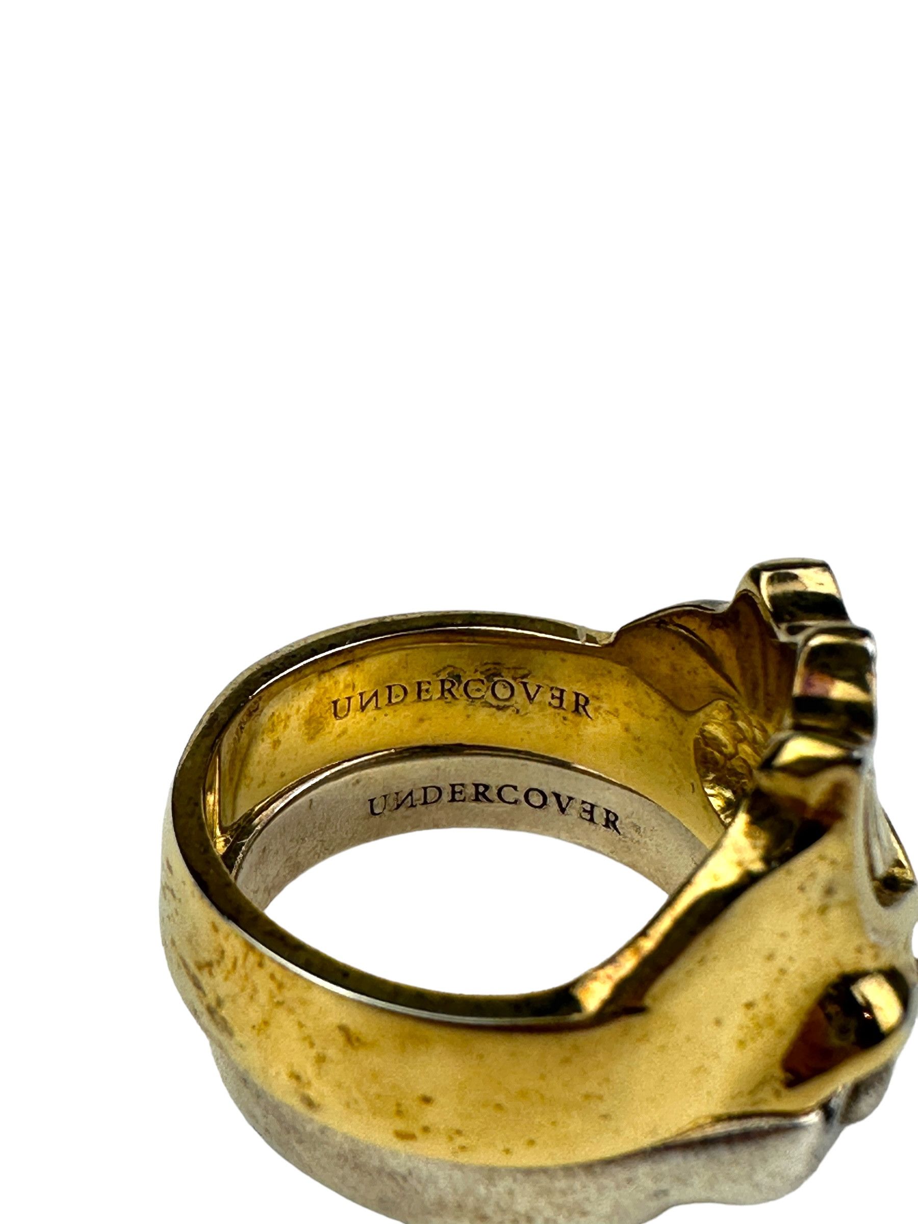 Undercover Undercover Gold and Silver Skull Ring Size ONE SIZE - 9 Thumbnail