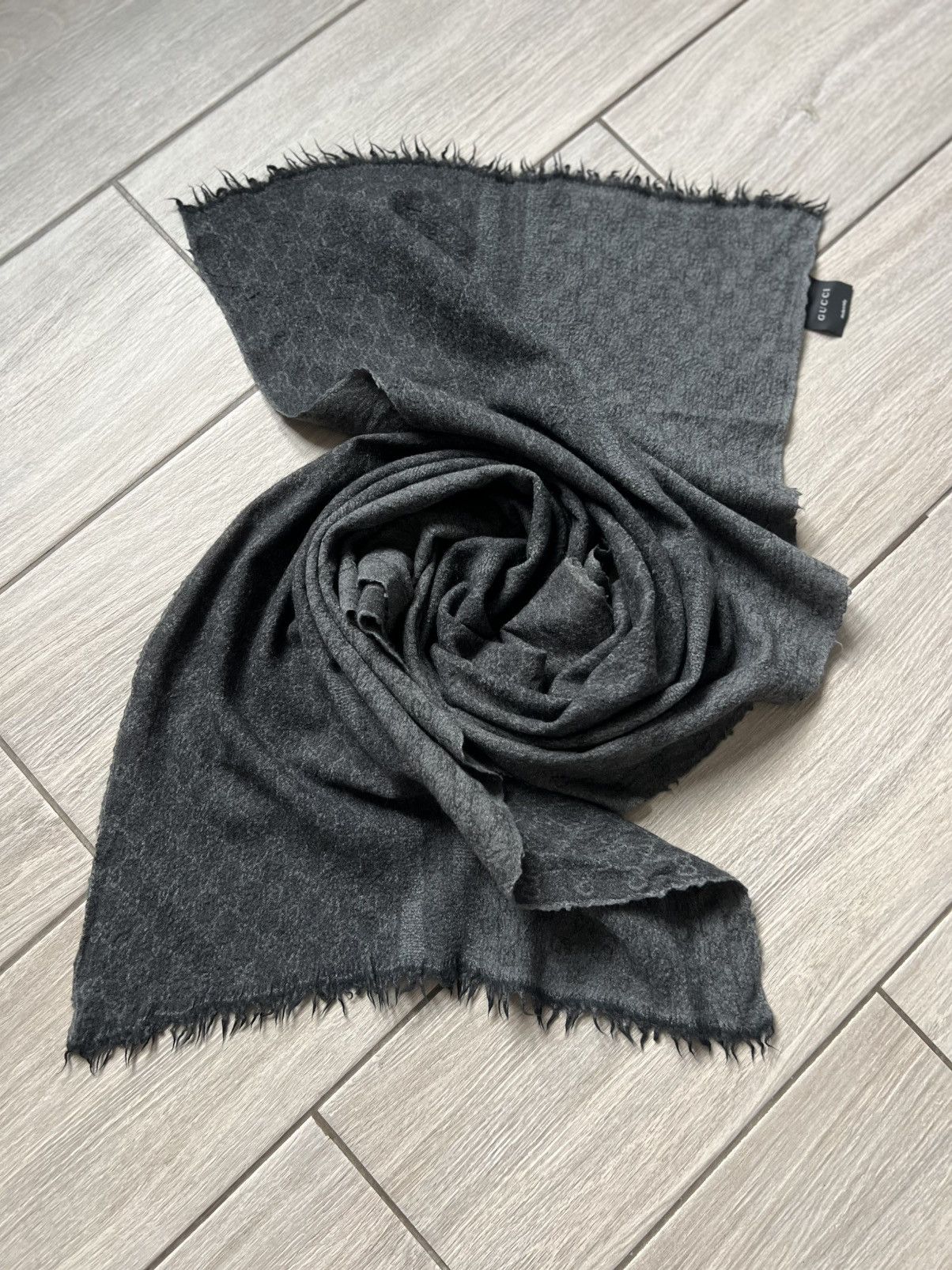 Gucci Vintage Gucci Scarf Wool Monogram Size ONE SIZE - 7 Thumbnail