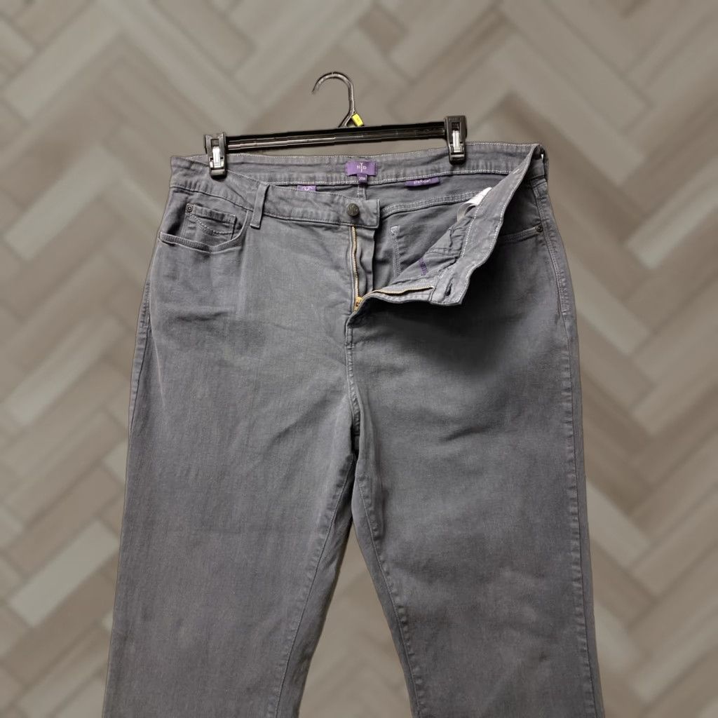 NYDJ VINTAGE NYDJ Marilyn Straight Denim Jeans 20W Women Gray Stretch Mid-Rise 5-Pocket Size 42" / US 20 - 1 Thumbnail