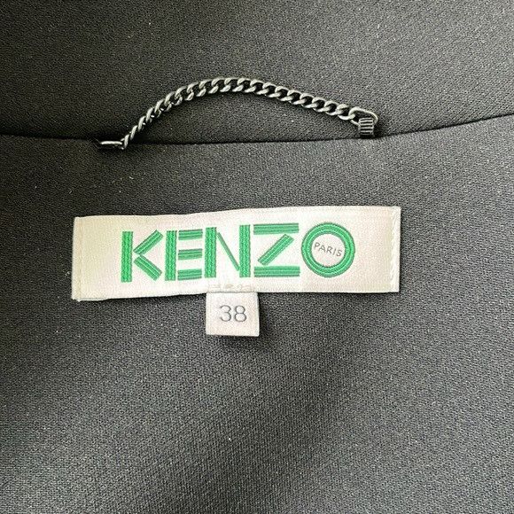 Kenzo × Vintage KENZO Mandarin Officer Neoprene Belted Midi Jacket Size S / US 4 / IT 40 - 8 Thumbnail
