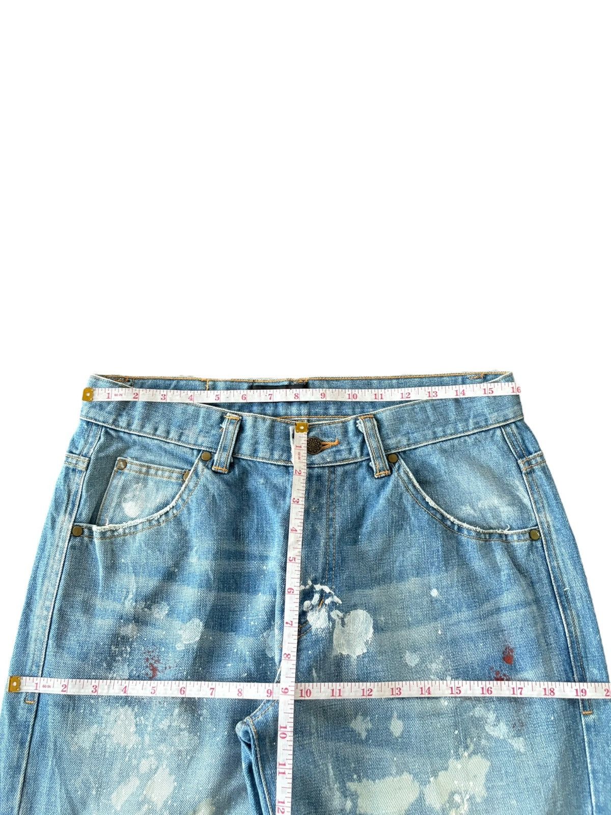 Helmut Lang Vintage Japanese Brand Painted Splattered Baggy Jeans Size US 32 / EU 48 - 7 Thumbnail