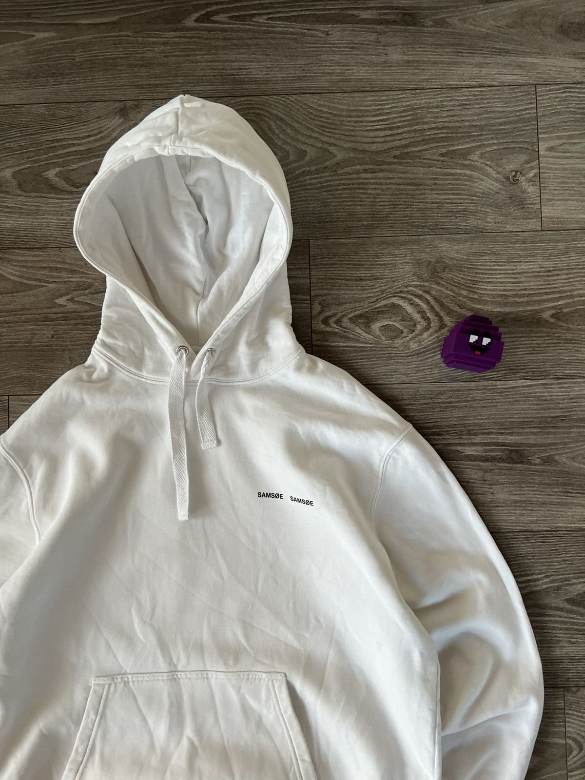 Samsoe Samsoe Samsoe Samsoe New Collection Printed Logo Basic White Hoodie Size US L / EU 52-54 / 3 - 4 Thumbnail