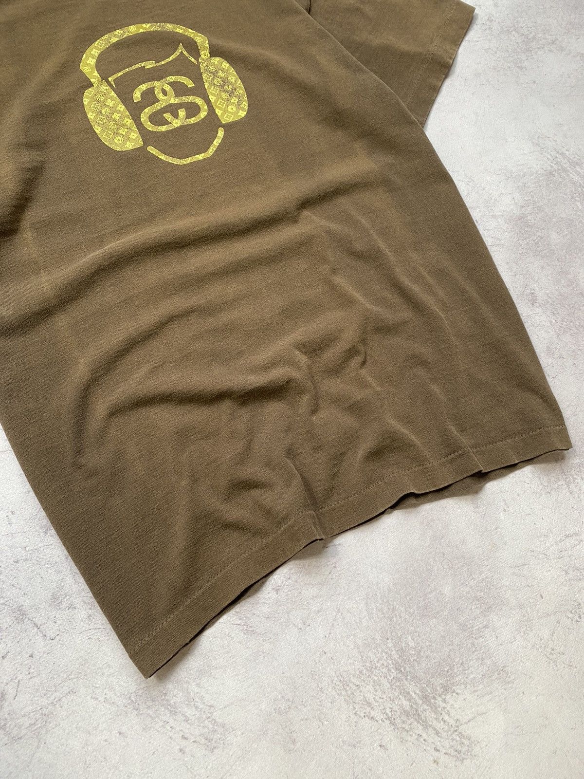 Vintage Stussy 90S LV Monogram Distressed T-Shirt Y2K