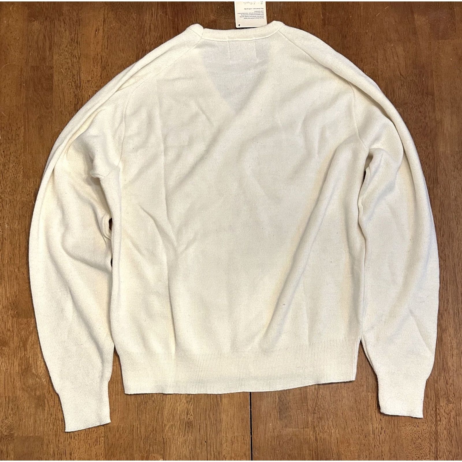 Vintage VINTAGE Sweater V Neck Acrylic XL Ivory 80s Wethersfield Connecticut Pullover Unisex Adults Size US XL / EU 56 / 4 - 3 Thumbnail