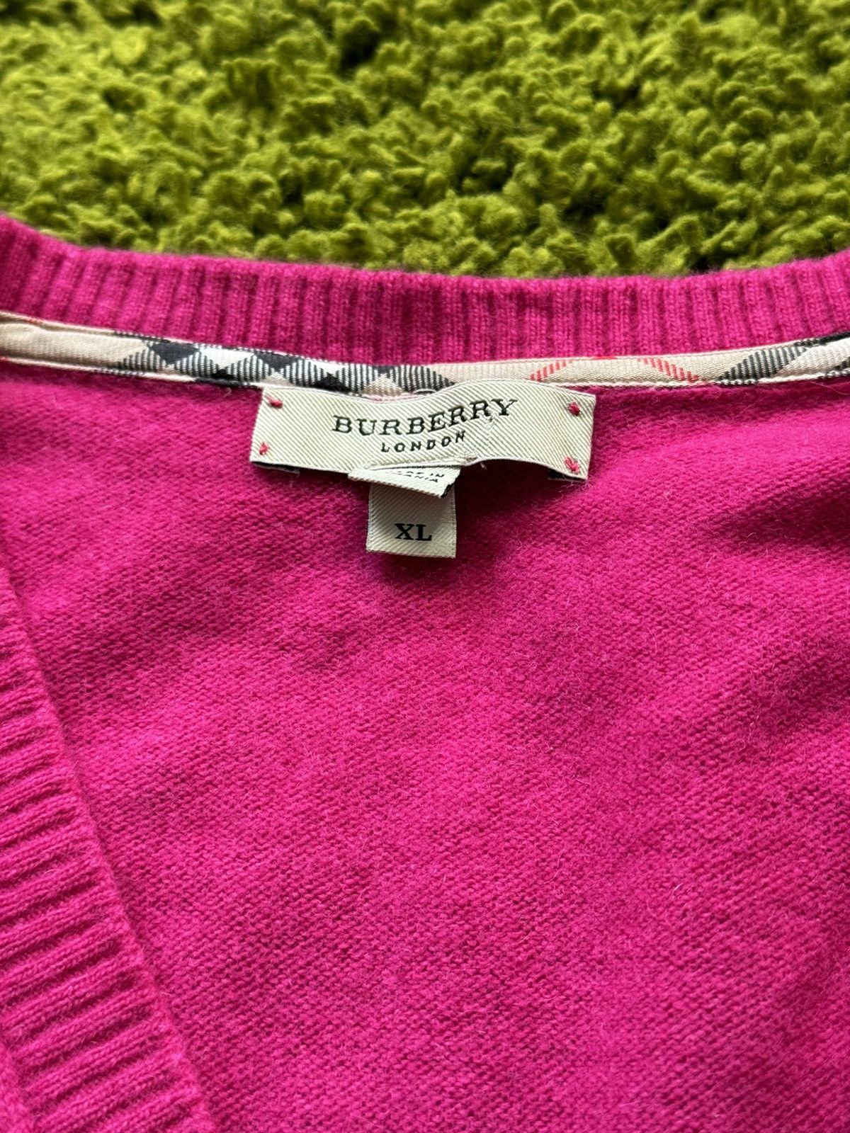 Burberry × Designer Burberry 100% merino wool pink sweater Size XL / US 12-14 / IT 48-50 - 3 Thumbnail
